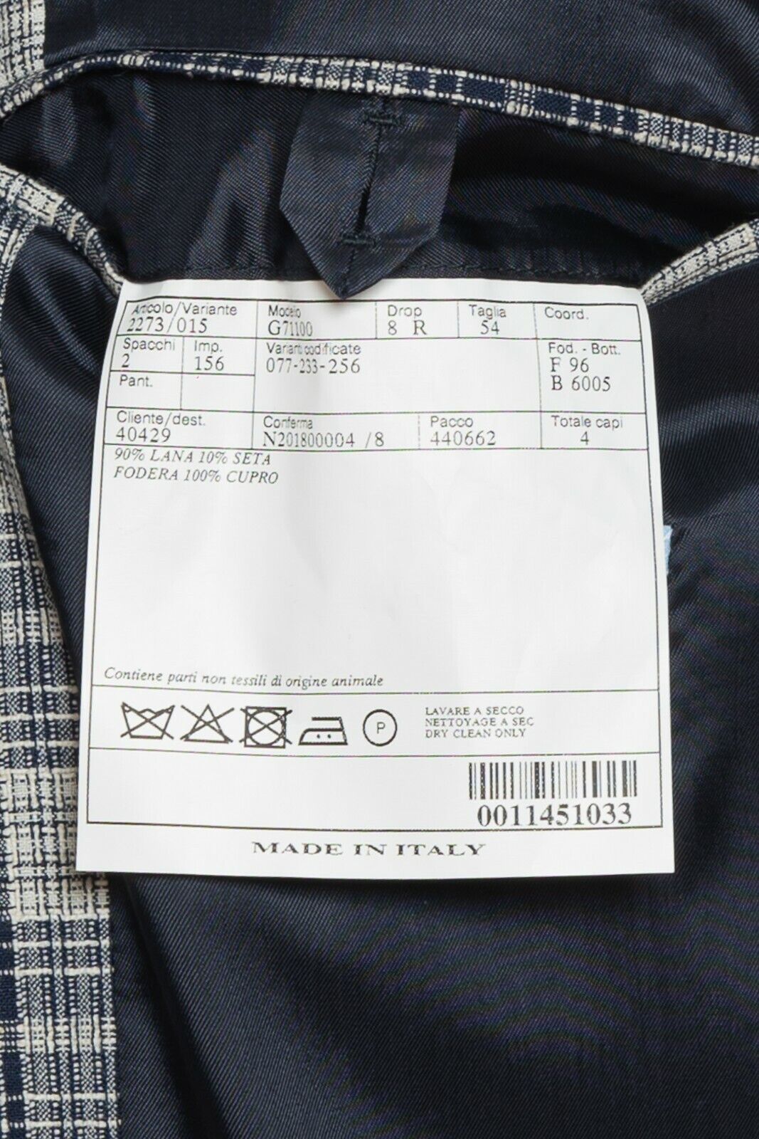 2240$ BELVEST Blue / Gray Sartorial Jacket Blazer Wool / Silk Checks Drop 8 Slim