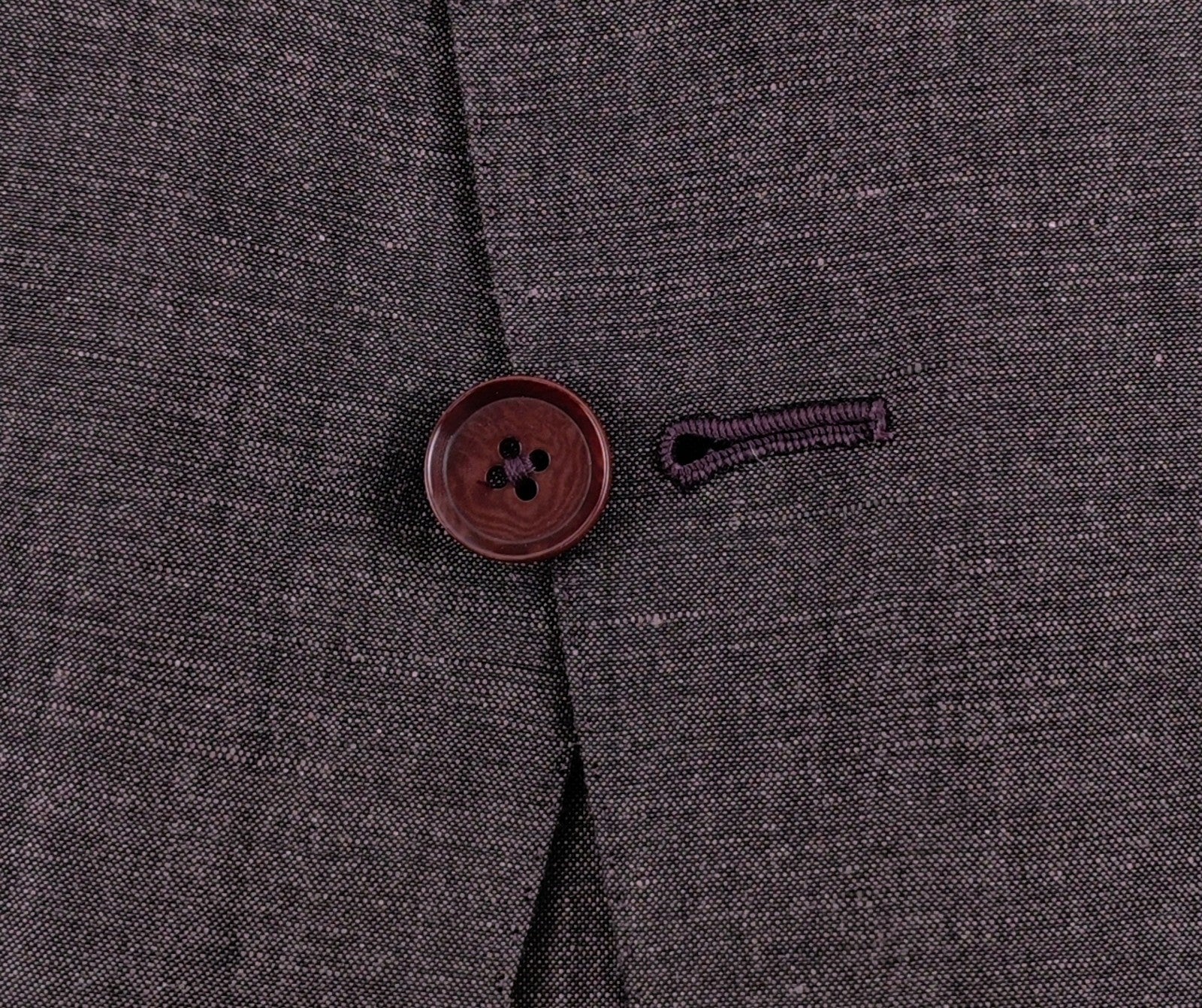 $4800 ISAIA NAPOLI Brown Magenta Hand-Sewn Suit Wool & Linen 40 US / 50 EU 8R