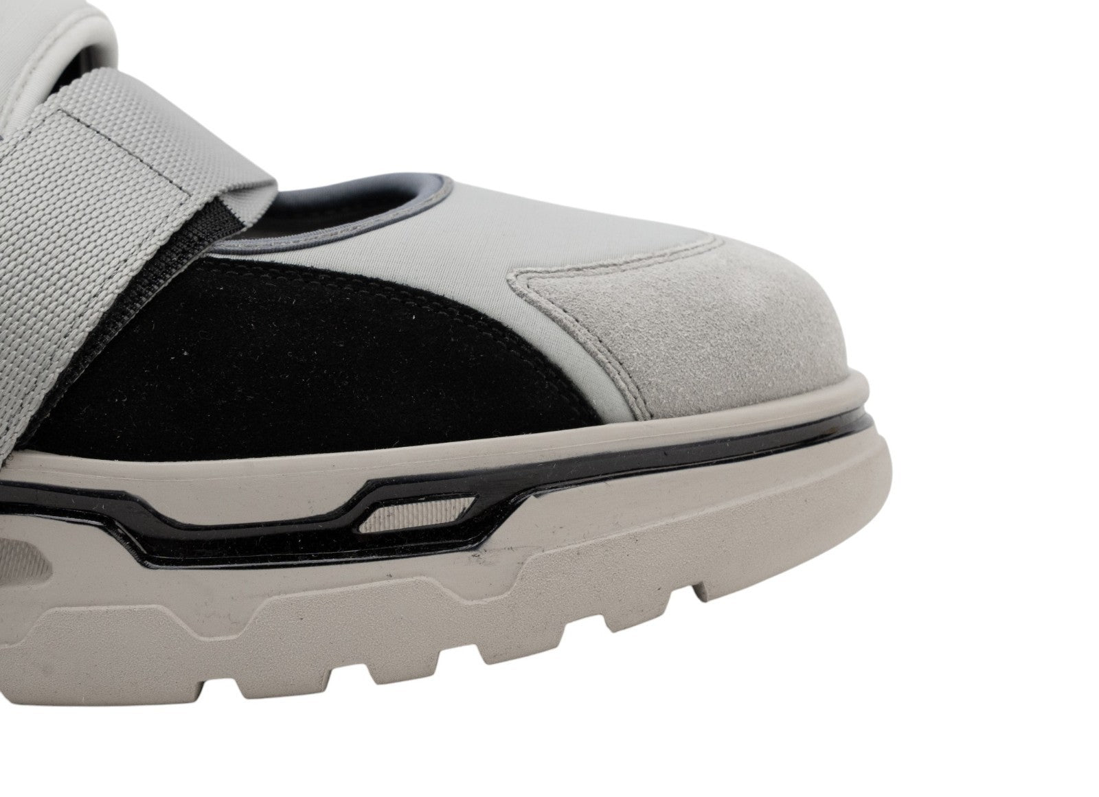1450$ GIORGIO ARMANI Sneakers Shoes Strapped Ice Gray Suede 10 UK 11 US 44 IT