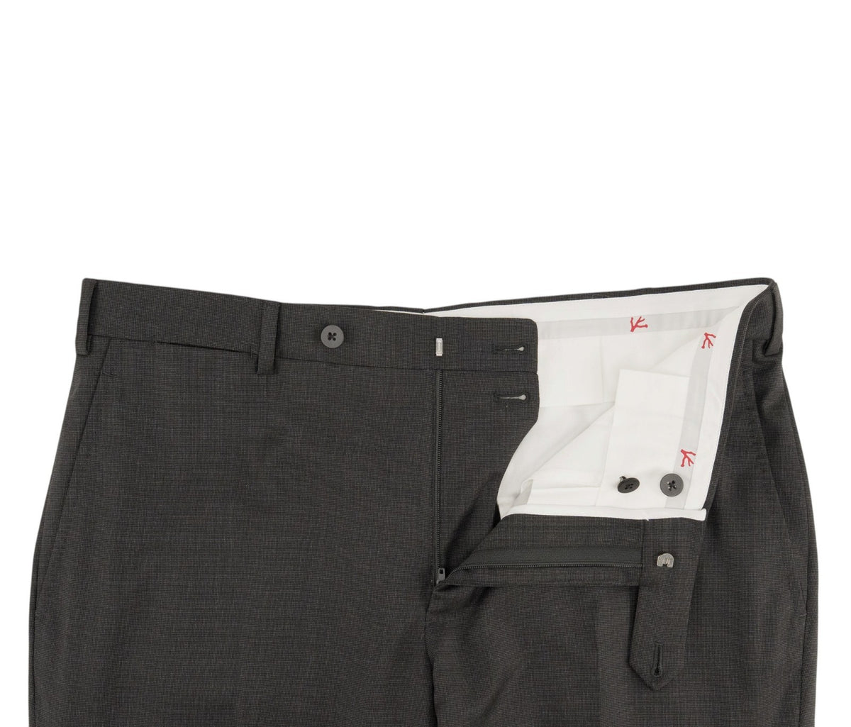 $6850 ISAIA NAPOLI "Capri" Dark Gray Suit Hand-Sewn Fine Wool Textured