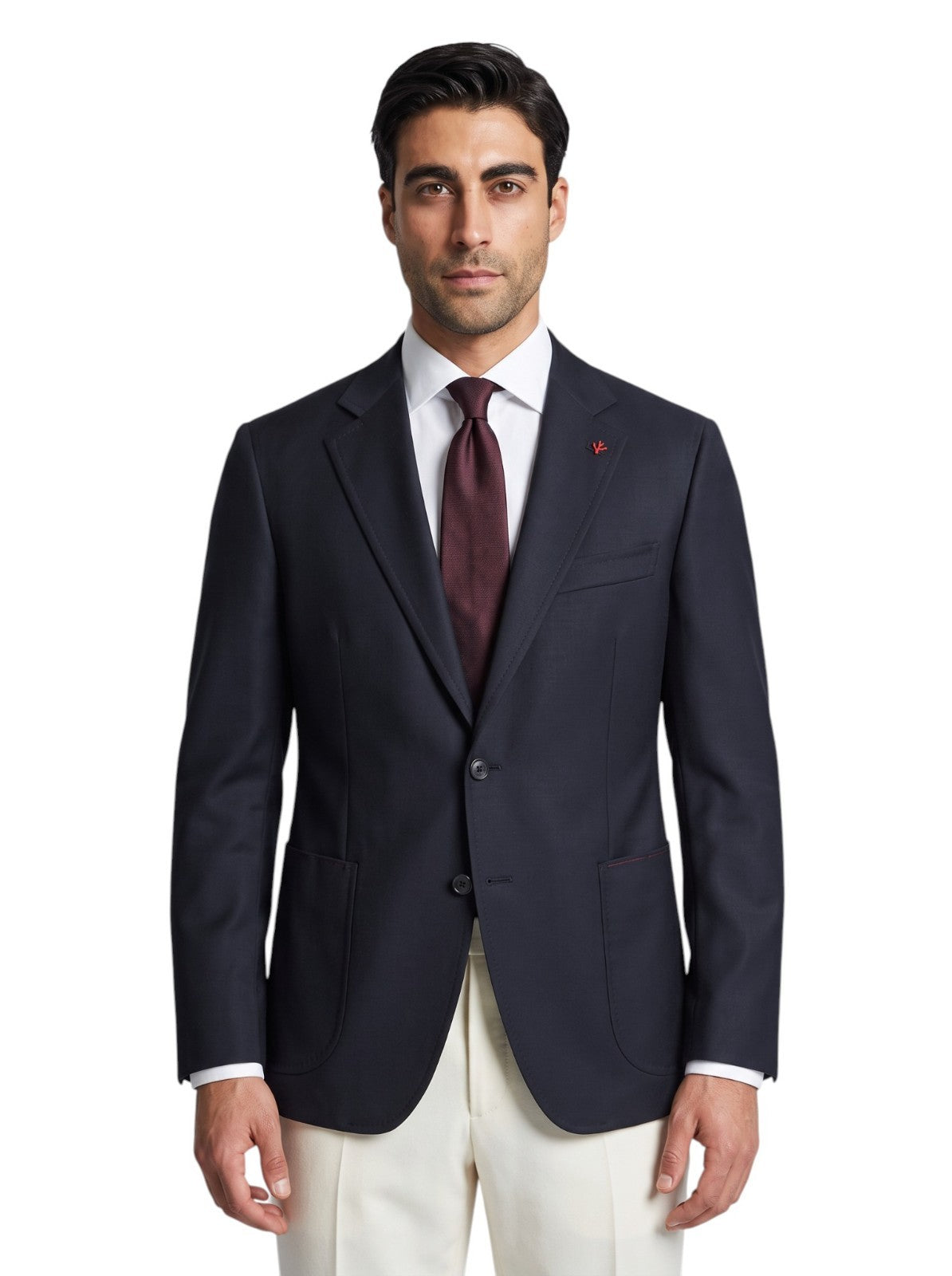 $6290 ISAIA "Capri" Blue Midnight Jacket Sport Coat Fine Wool 42 US / 52 EU 8R
