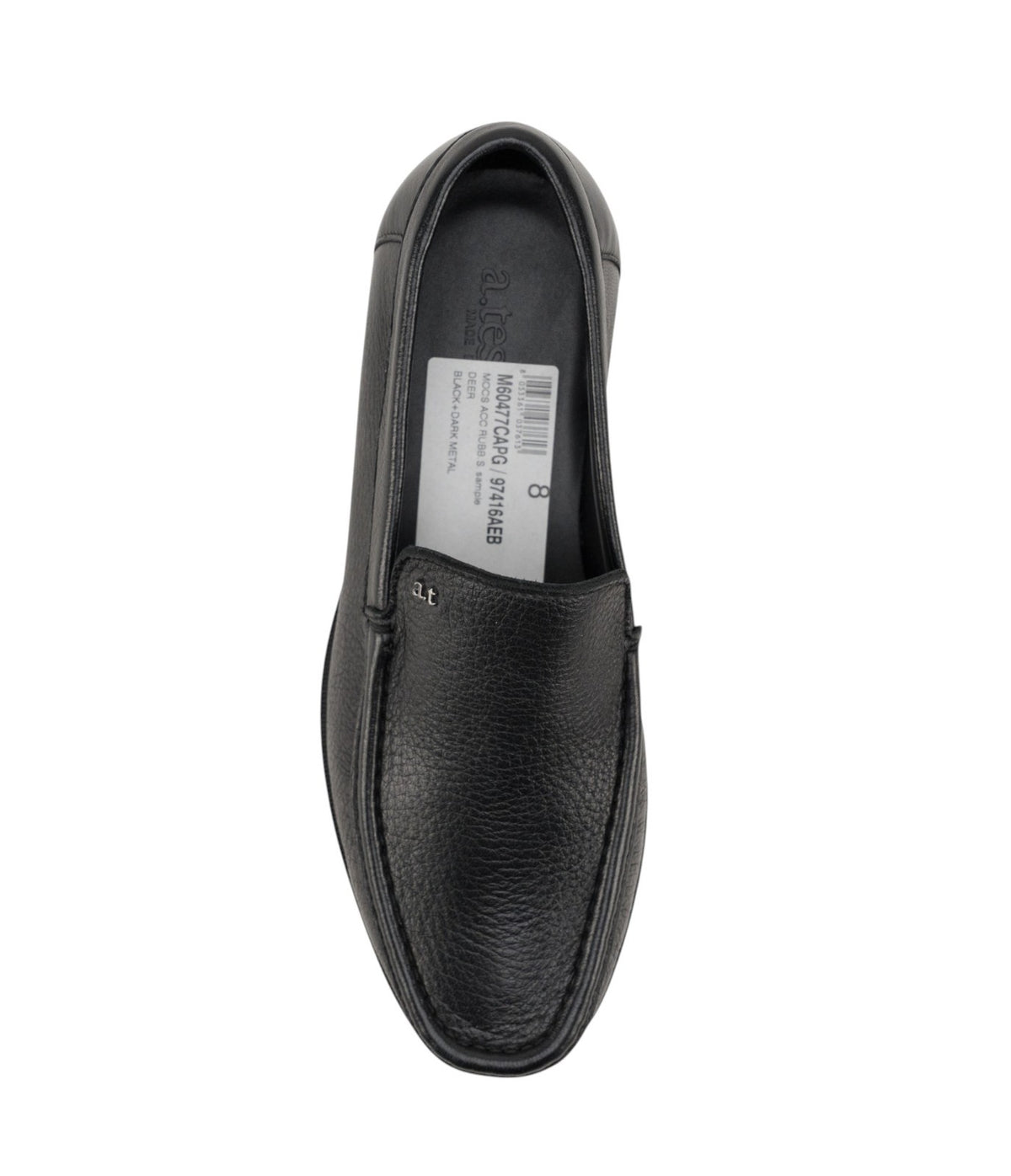 1300$ TESTONI Mocs Loafer Shoes Deer + Dark Metal Black 8 UK / 9 US / 42 IT