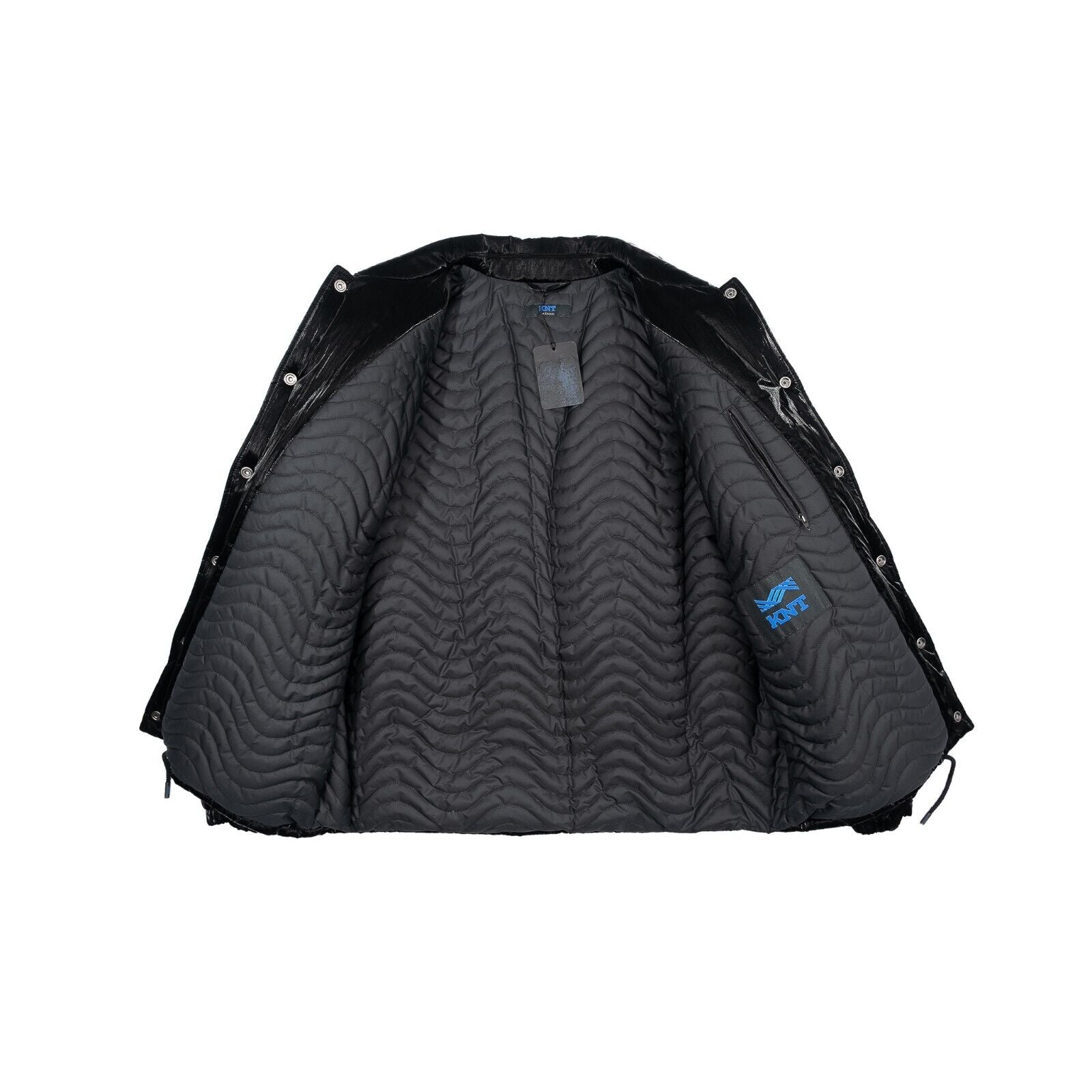 $1800 KITON KNT Black "Shiny Effect" Padded Puffer Jacket Coat - PA