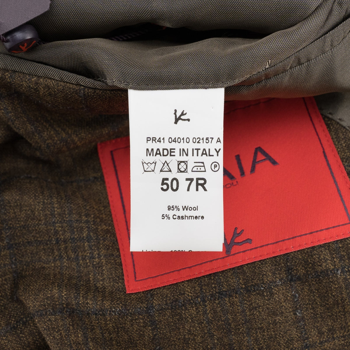 $6600 ISAIA NAPOLI "Marechiaro" Brown Suit Fine & Cashmere 40 US / 50 EU 7R