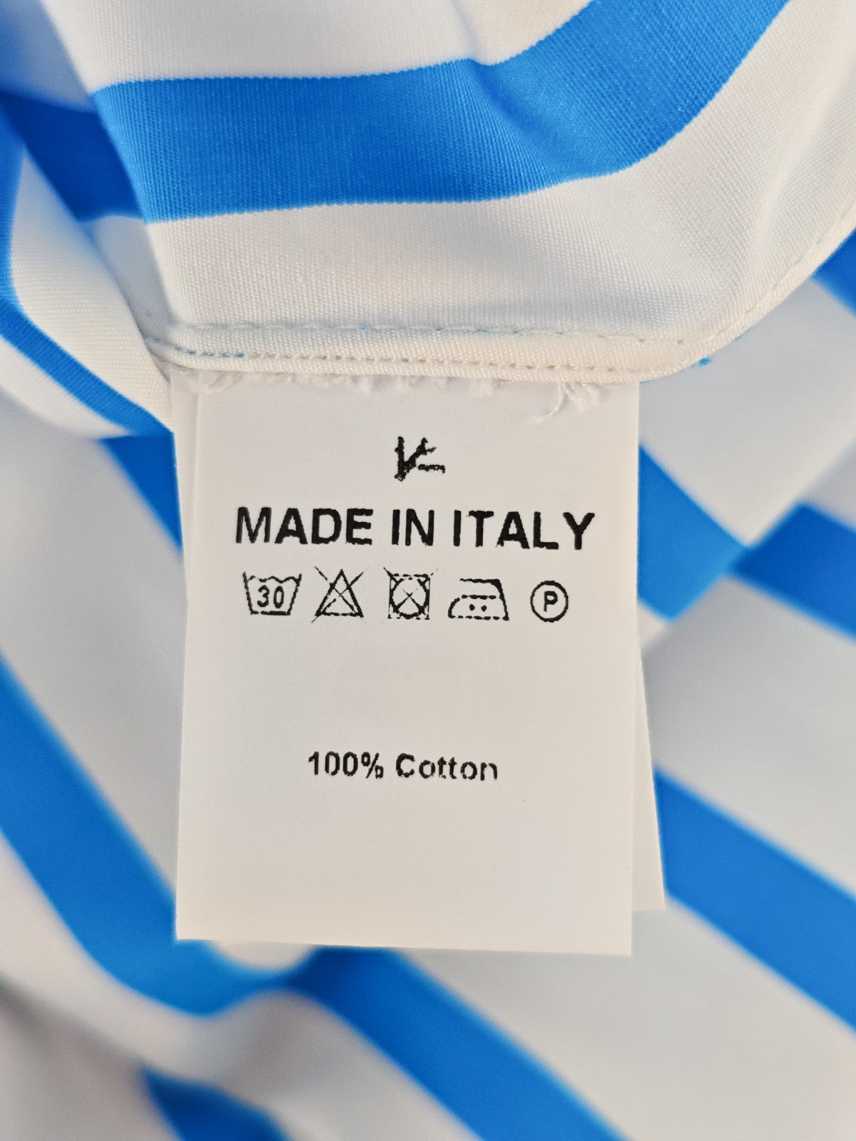 730$ ISAIA NAPOLI "Mix" Blue / White Dress Shirt Striped Cotton 17 - 43