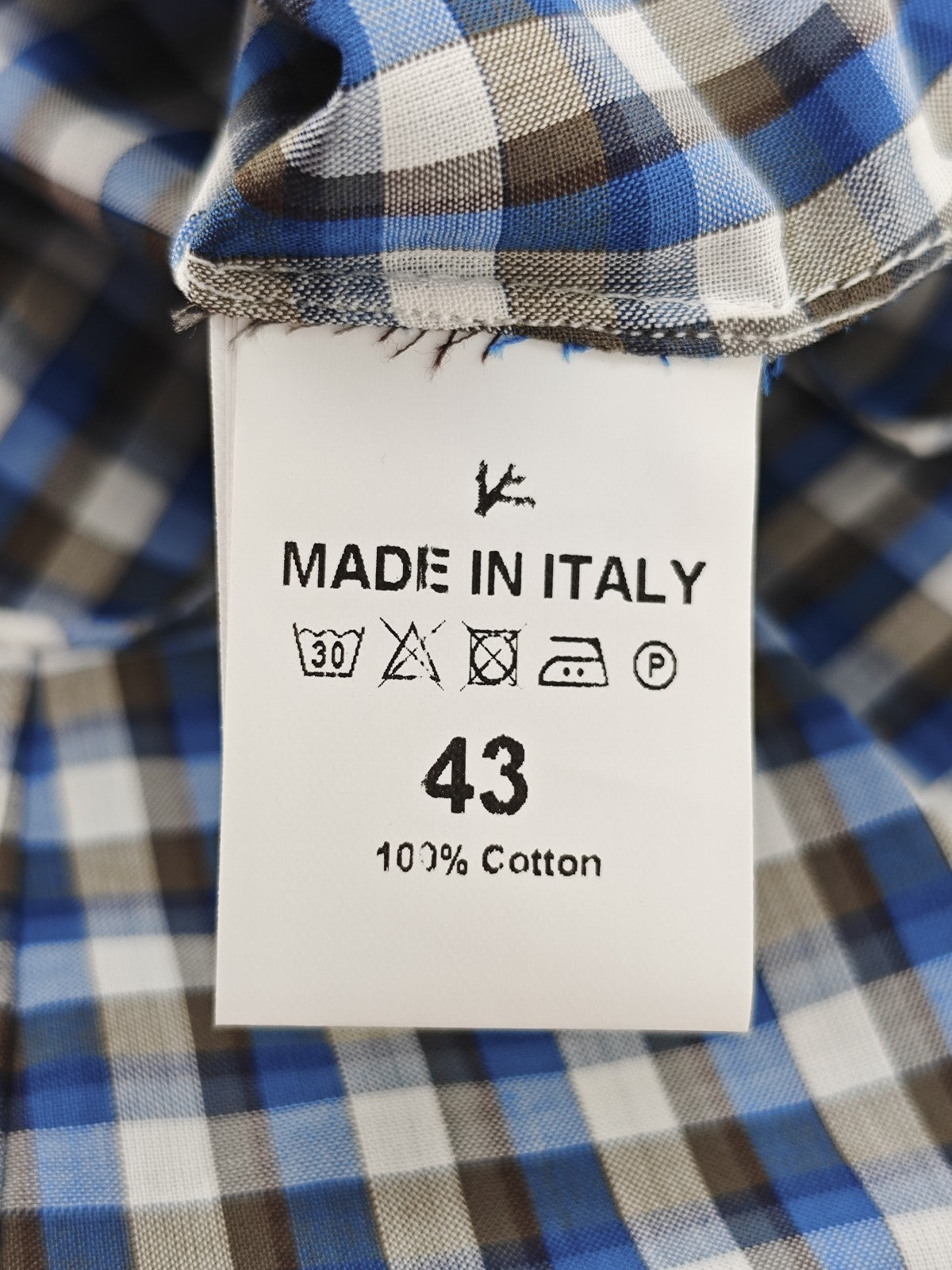 730$ ISAIA NAPOLI "Mix" Dress Shirt Blue Checks Lightwheight Cotton 17 - 43