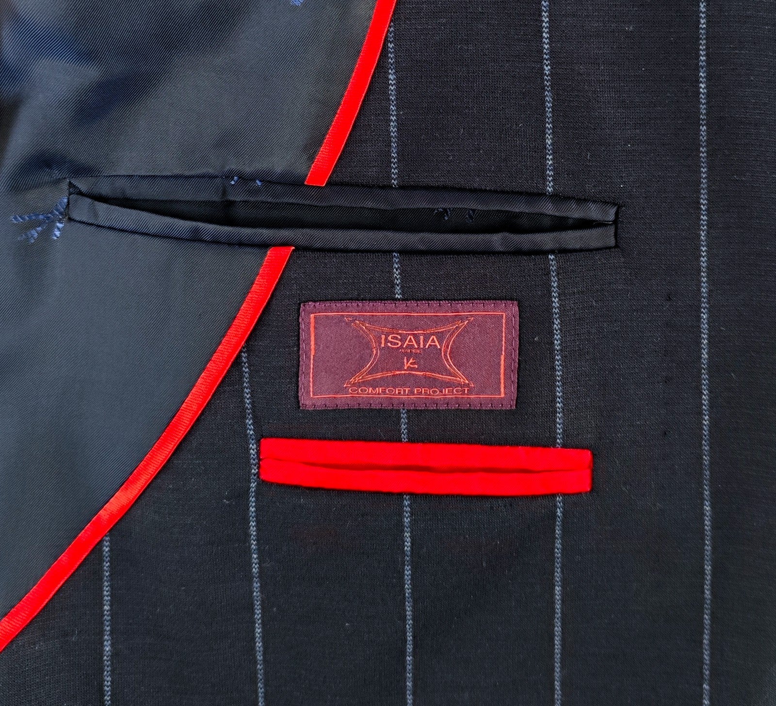 $5725 ISAIA "Capri" Blue Striped Sport Coat Jersey Wool Comfort 42 US / 52 EU 8R