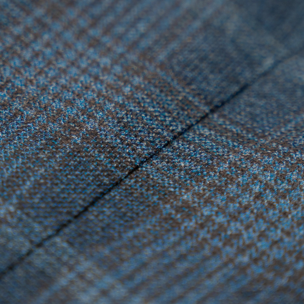 Sartoria DALCUORE NAPOLI Total Hand-Sewn Jacket Sport Coat Wool Blue Glen Plaid