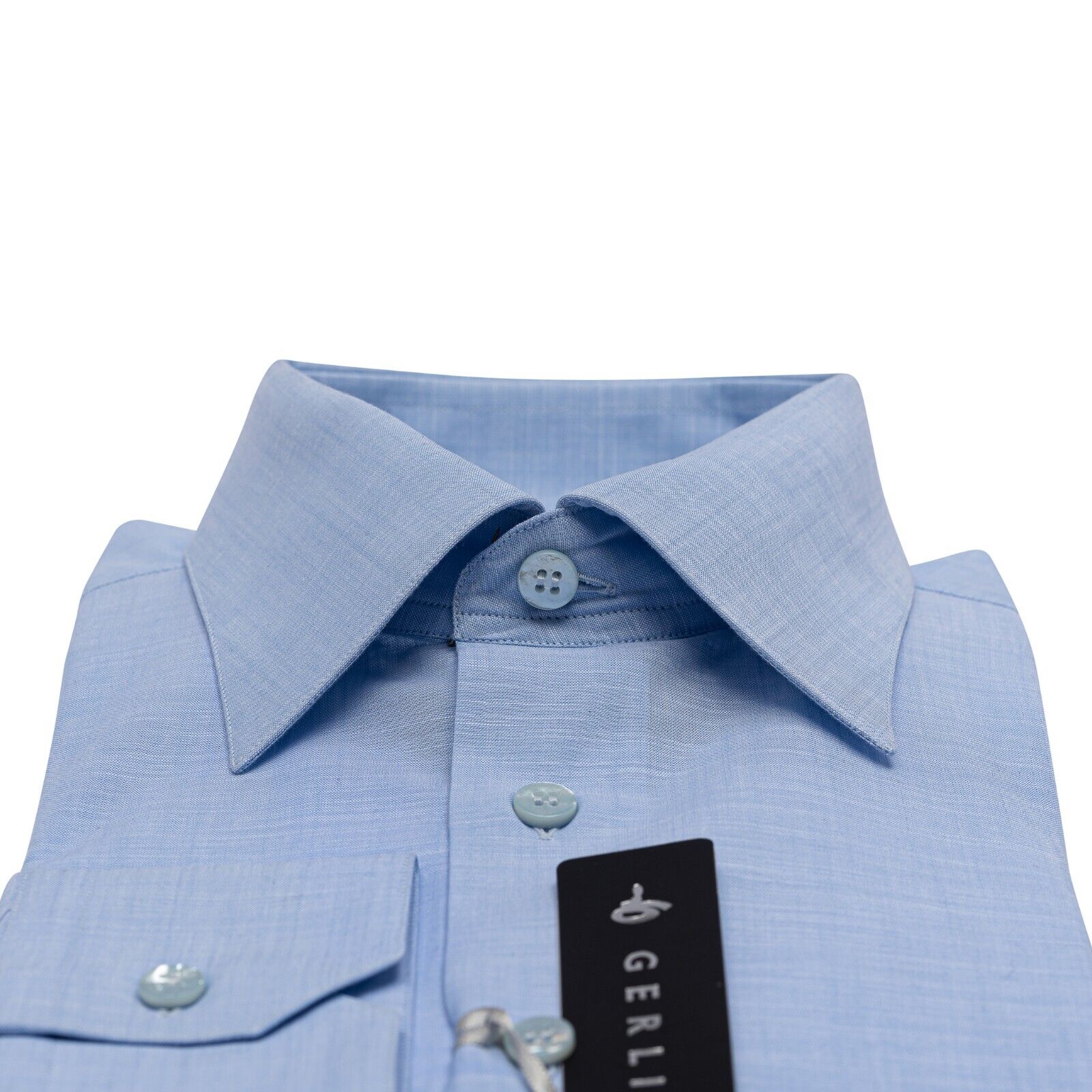 690$ LUXURY GERLIN Shirt Blue T.Mason Fine Cotton 16 - 41 2F BIJAN