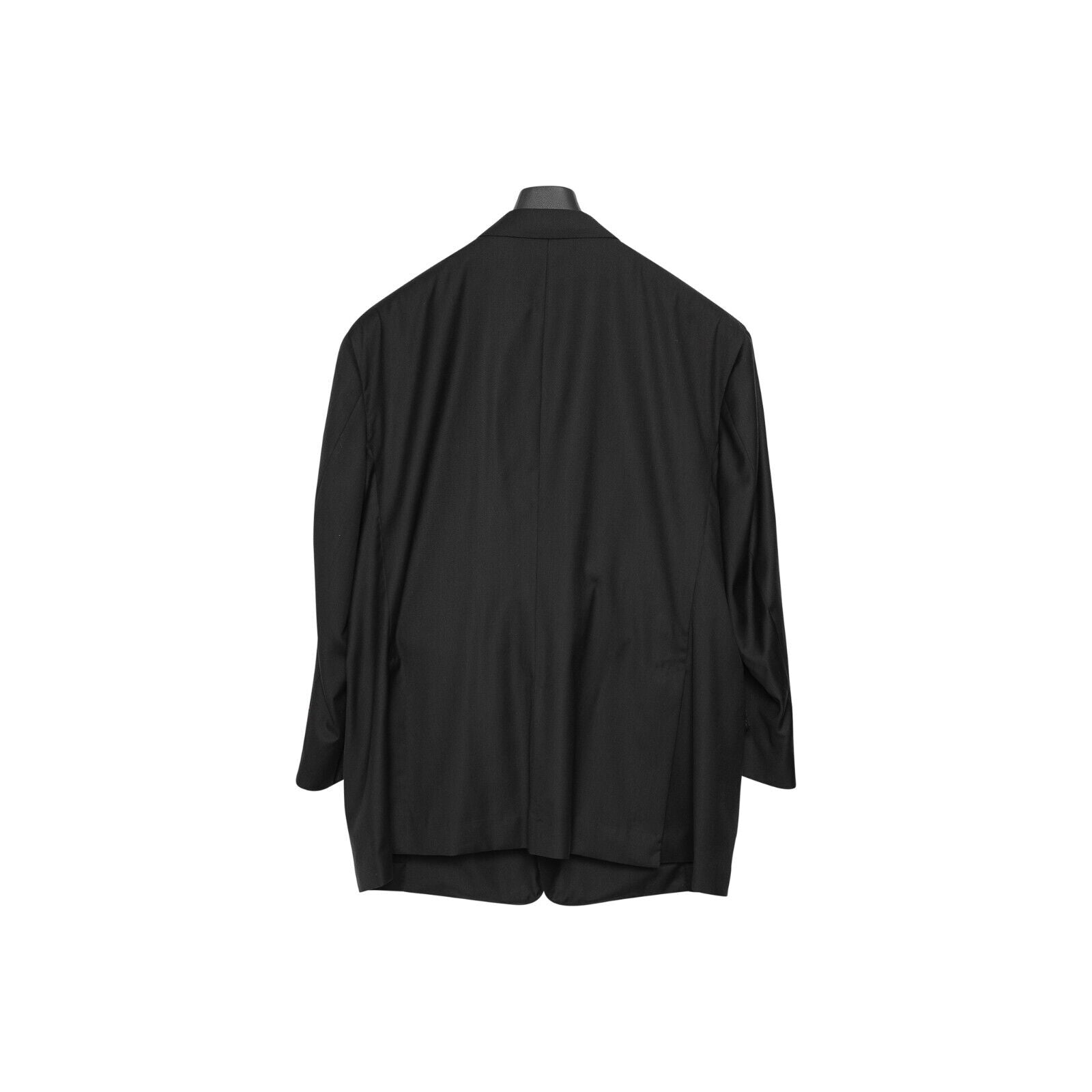 $5900 ISAIA "Made to Measure" Aquaspider Black Suit Wool 54 US / 64 EU