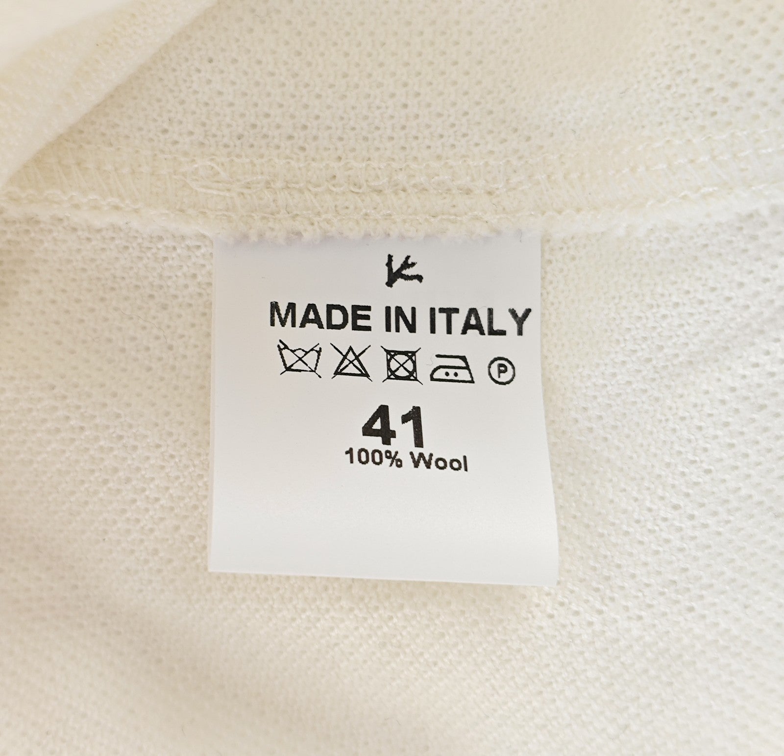 1250$ ISAIA NAPOLI Ivory Hand-Sewn Polo Shirt Short Sleeve Soft Wool 16 - 41