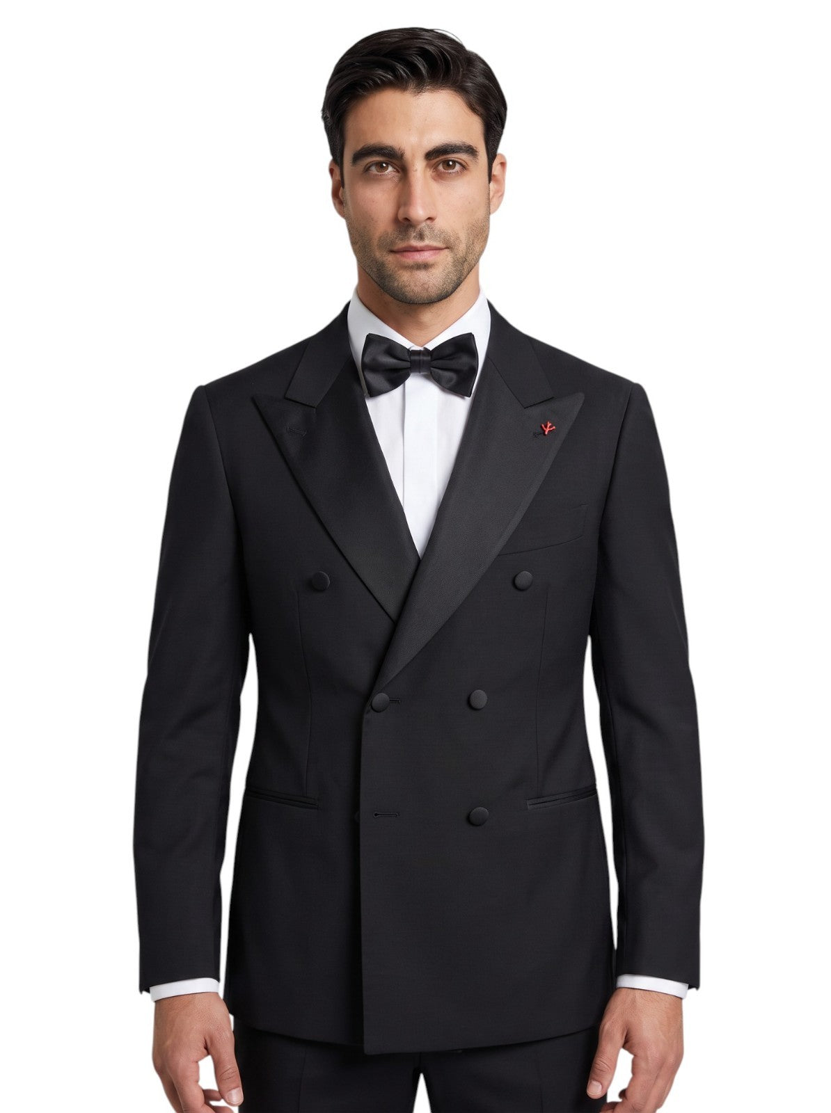 $7120 ISAIA NAPOLI "Capri" Black Tuxedo Suit Wool - Mohair 42 US / 52 EU 8R
