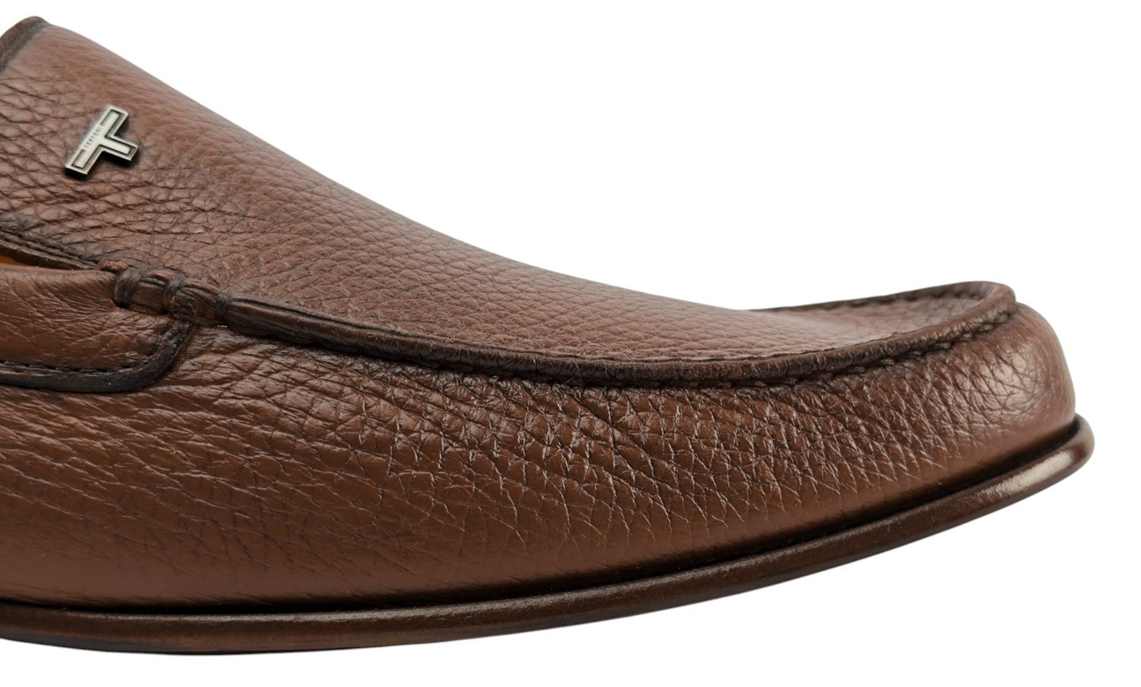 1300$ TESTONI "Bracciano" Loafer Shoes Deerskin Chestnut 8 UK / 9 US / 42 IT