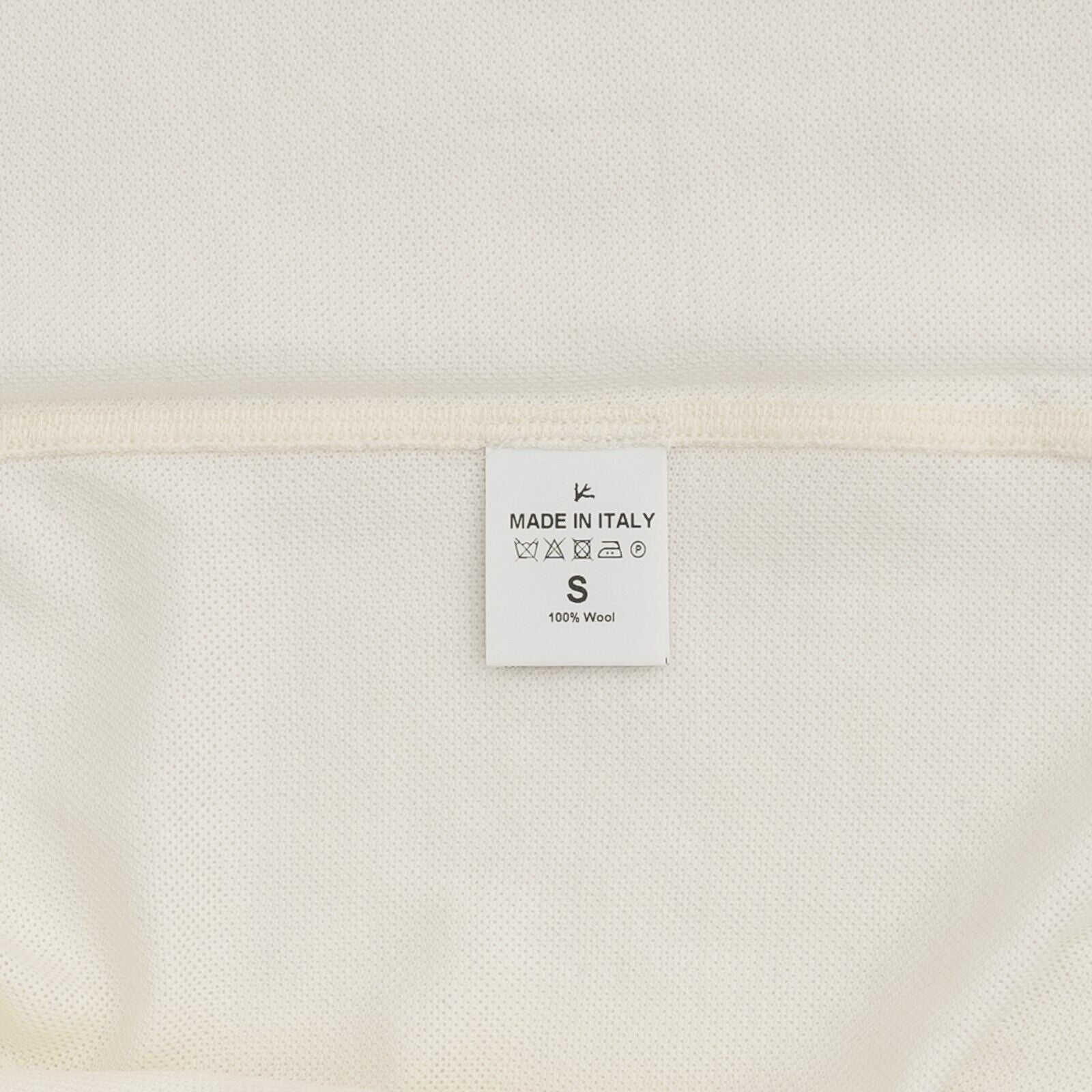 1200$ ISAIA NAPOLI "Iconico" Ivory Sartorial Knit Polo Sweater Wool Hand-Sewn