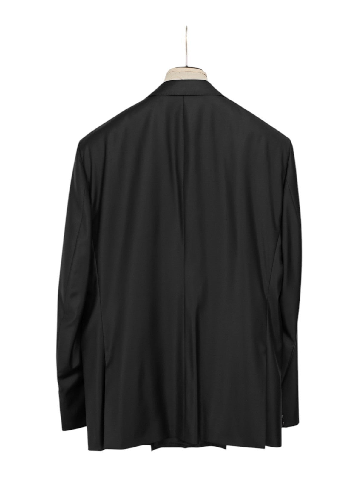 $2200 RAFFAELE CARUSO Black Suit LORO PIANA Tasmanian Wool 150's 46 US / 56 EU