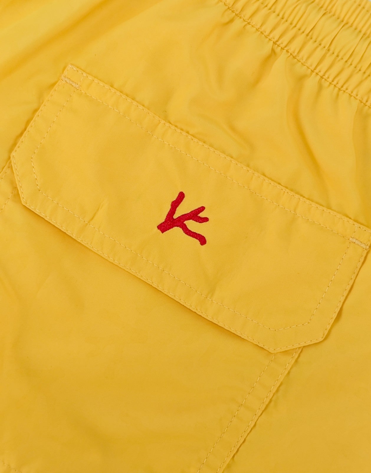 395$ ISAIA NAPOLI Yellow Swimsuit Swim Trunks whit Drawstring Waist Size XL