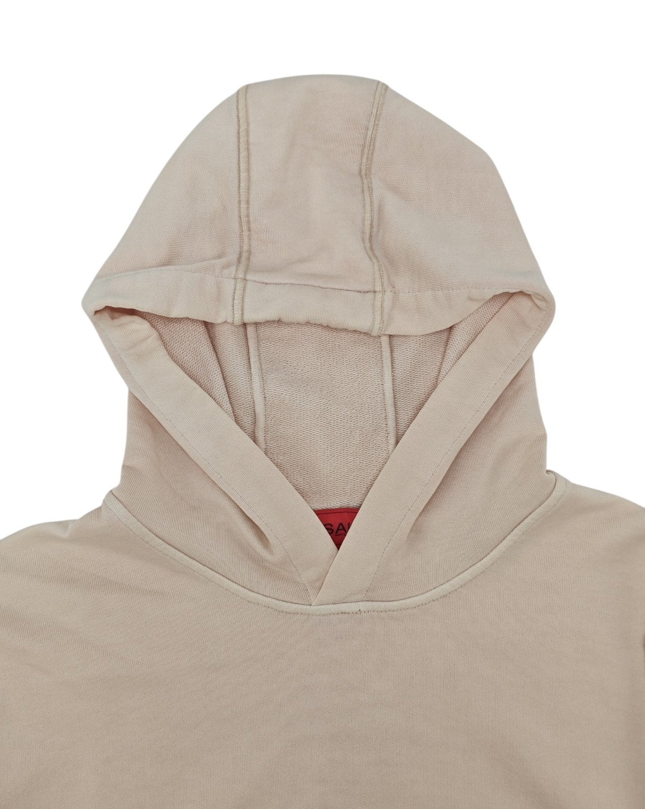 $1250 ISAIA NAPOLI "Logo Patch" Light Pink Hooded Track Jacket Cotton Size M