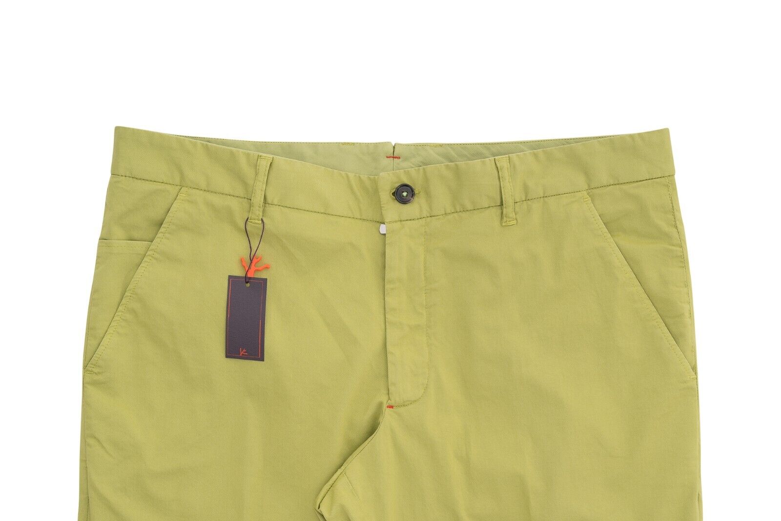 690$ ISAIA NAPOLI Comfort Project Green Chino Trousers Pant Cotton 38 US / 54 EU