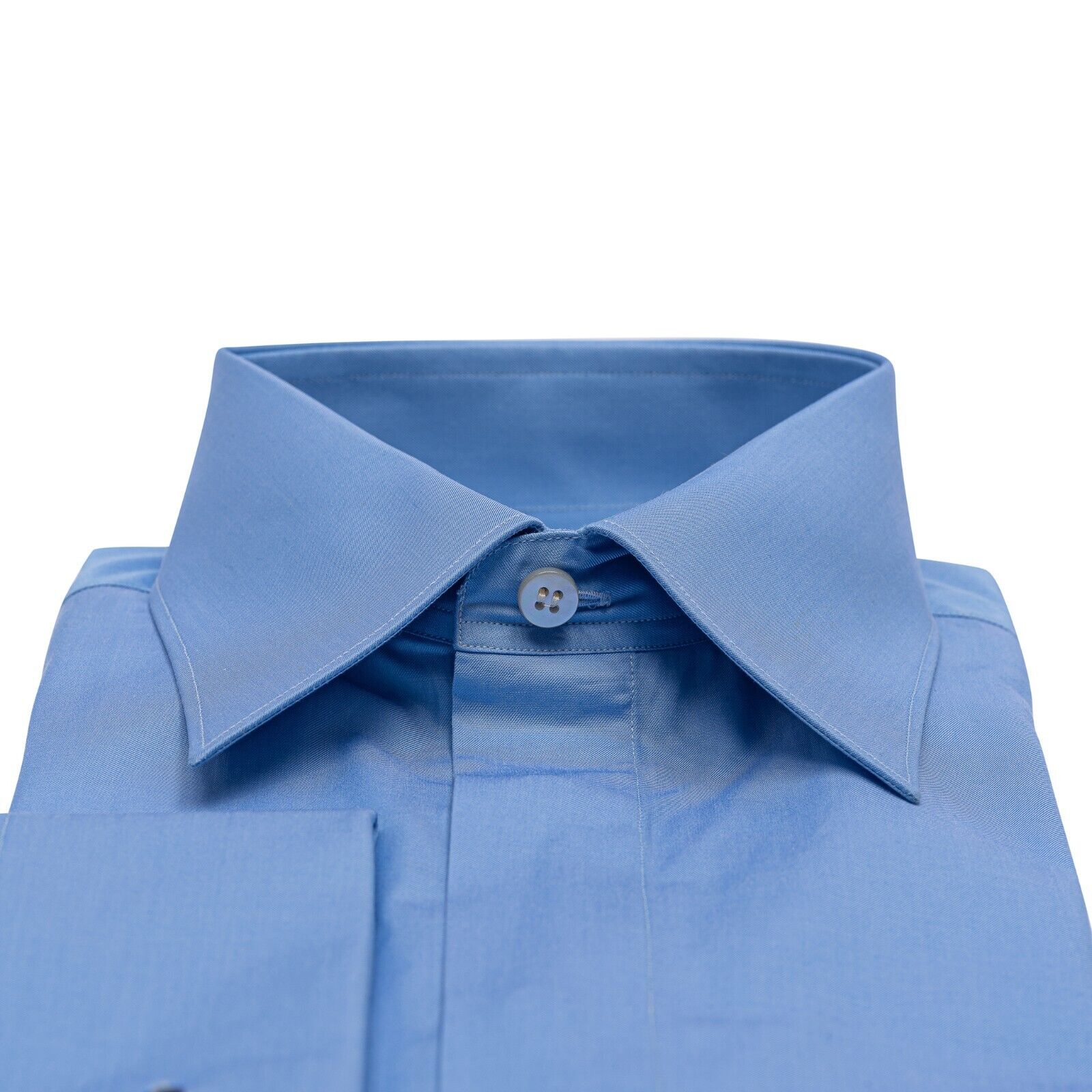 690$ ITALIAN LUXURY GERLIN Shirt Sky Blue Fine Cotton 1AR ZILLI