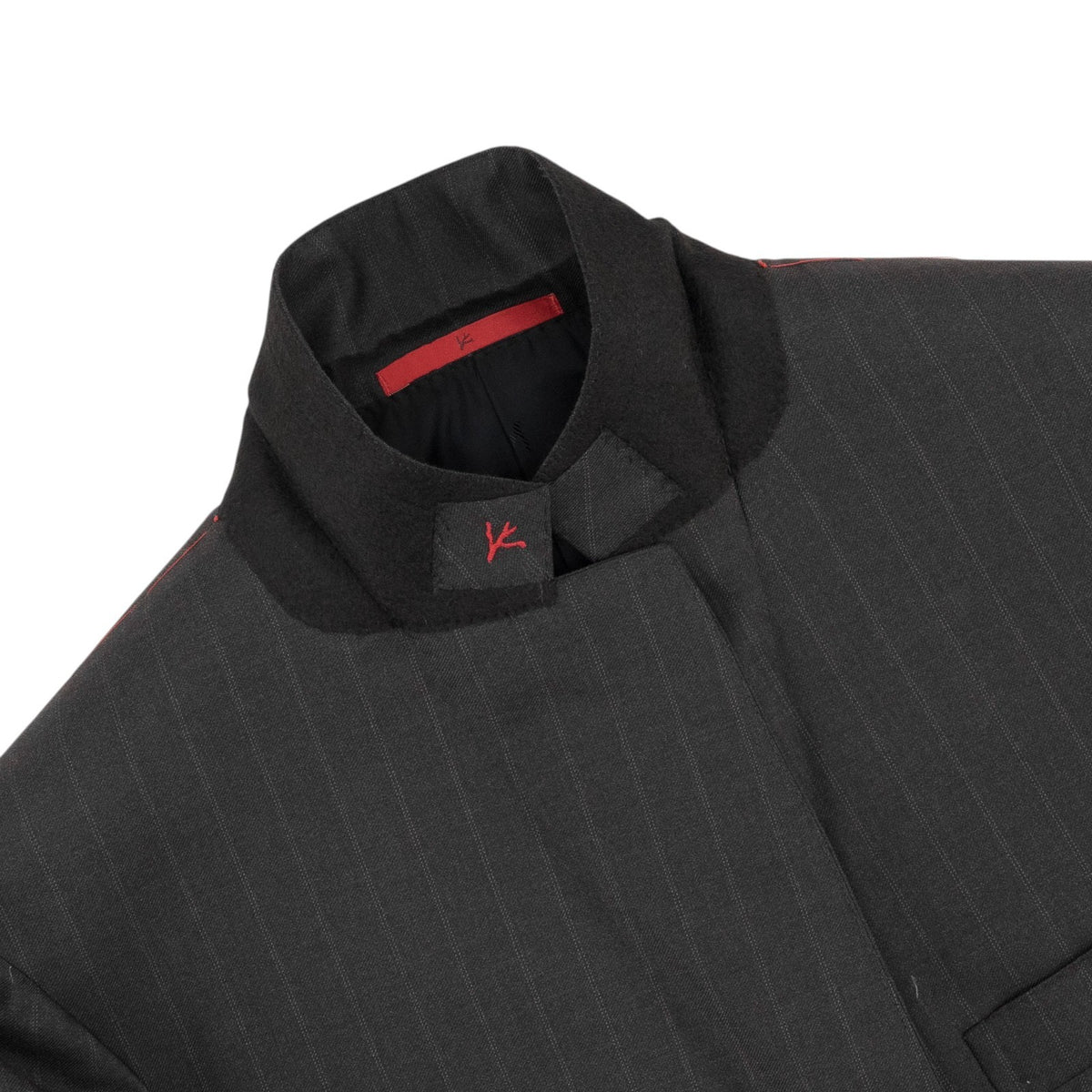 $6850 ISAIA NAPOLI "Gregorio" Dark Gray Suit Hand-Sewn Fine Wool Striped
