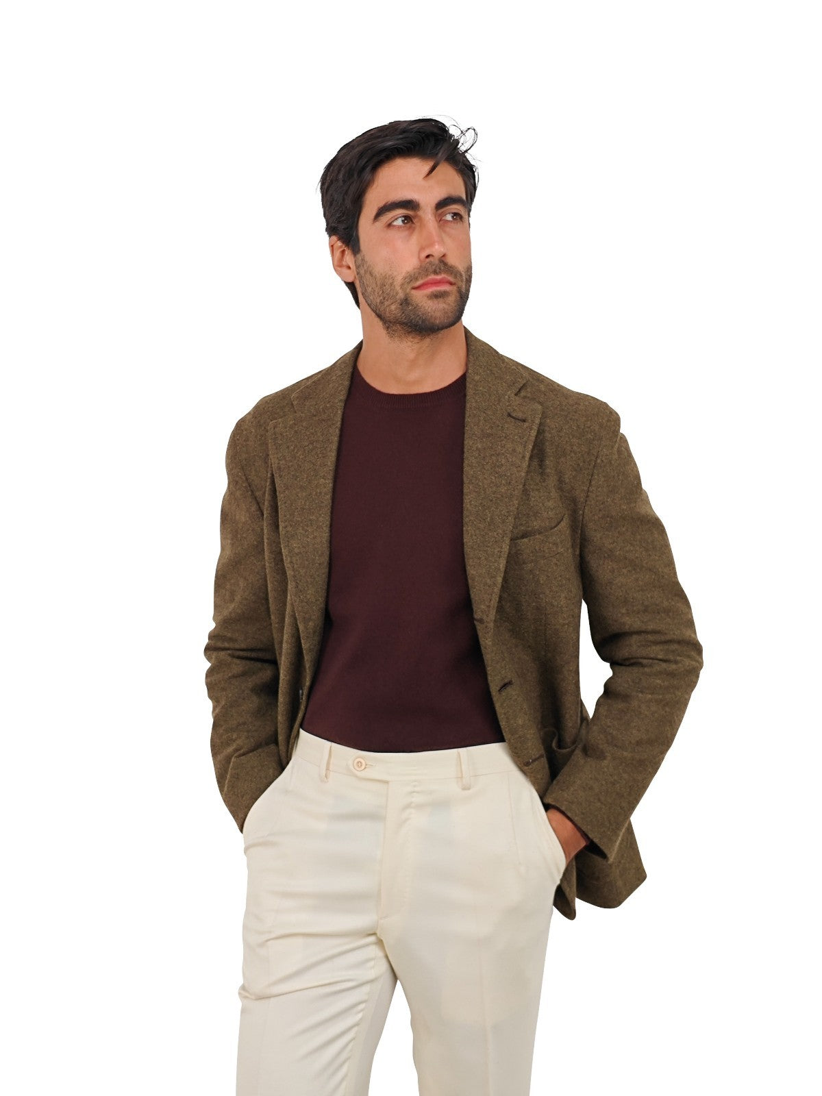 $2200 RUBINACCI NAPOLI Green Jacket Sport Coat Heavy Cashmere 42 US / 52 EU