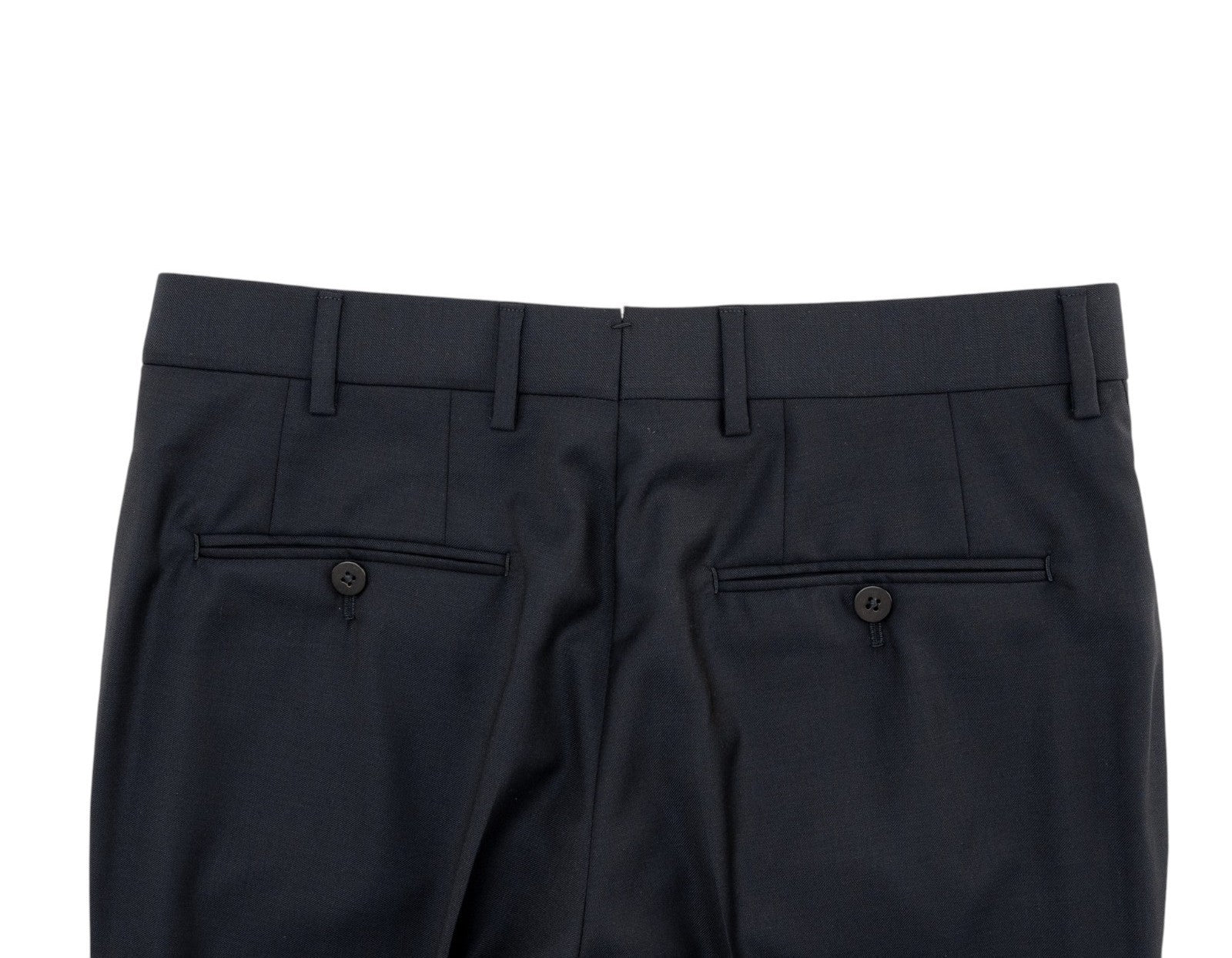 1550$ ISAIA Hand-Sewn Tapered Dress Pant Fine Wool Blue Navy 30 US / 46 EU 7R