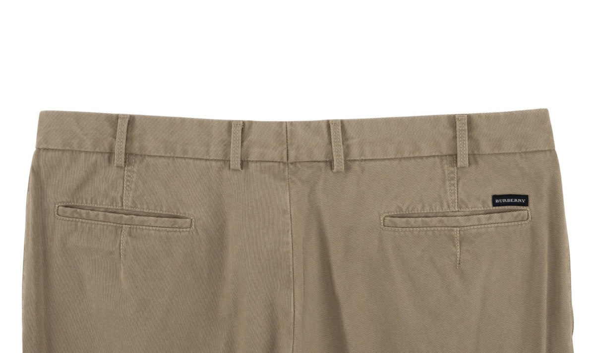 700$ BURBERRY Beige Chino Pant Twill Cotton Regular Loose Fit 42 US 58 EU