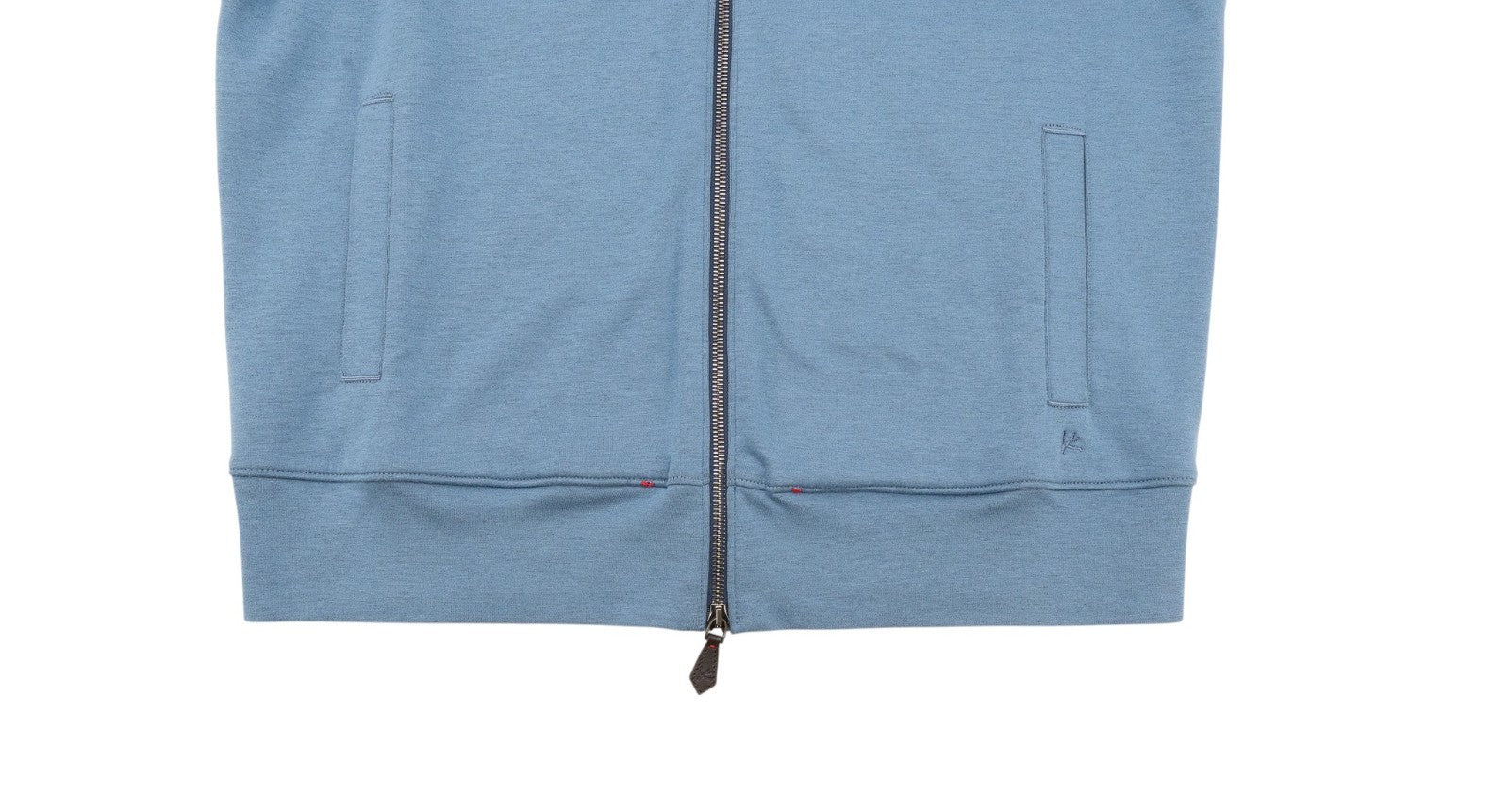$1450 ISAIA NAPOLI Blue Full Zip Track Jacket Jersey Cotton Size M