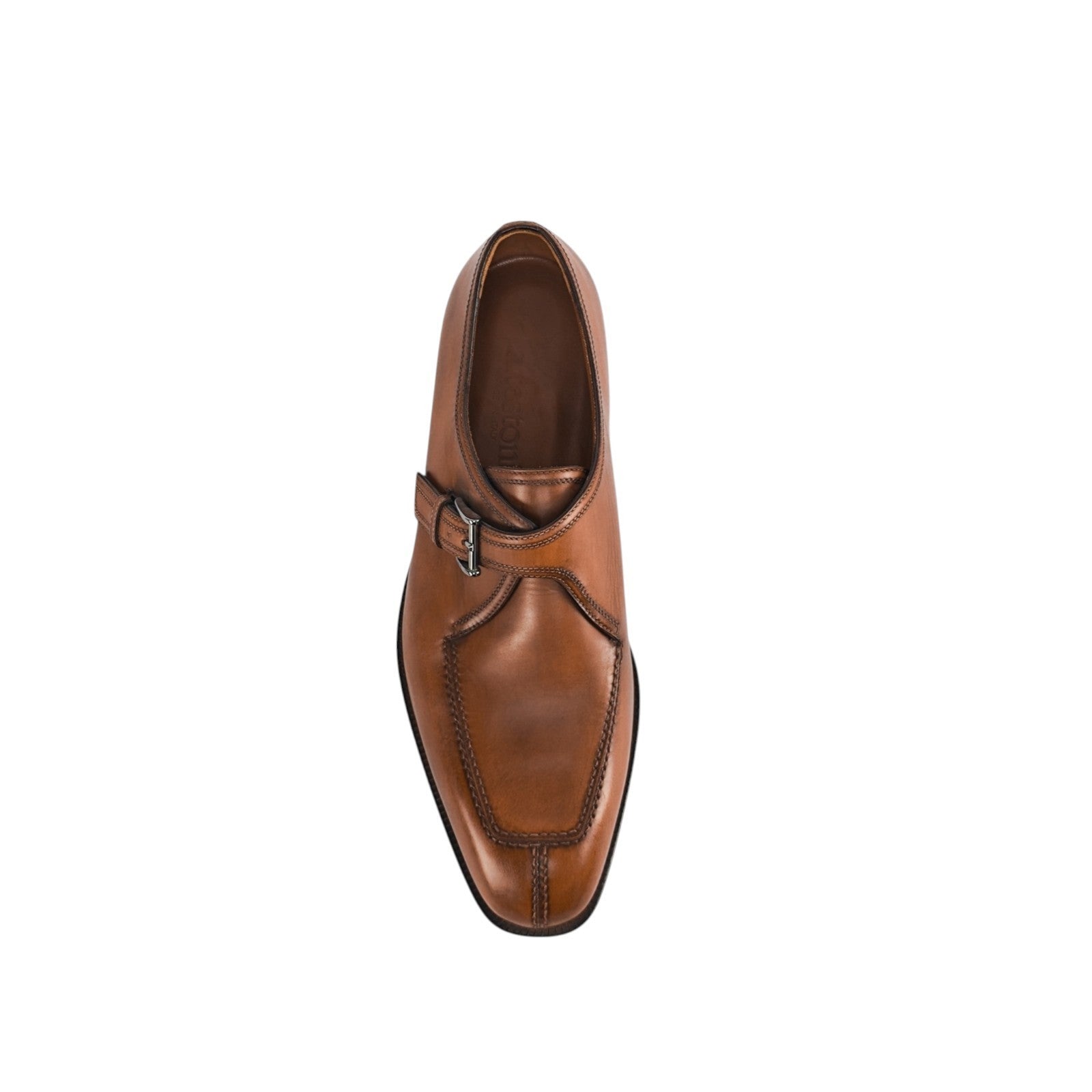 1250$ TESTONI Monk Shoes Buckle Caramel Washed Calf 8 UK / 9 US / 42 IT