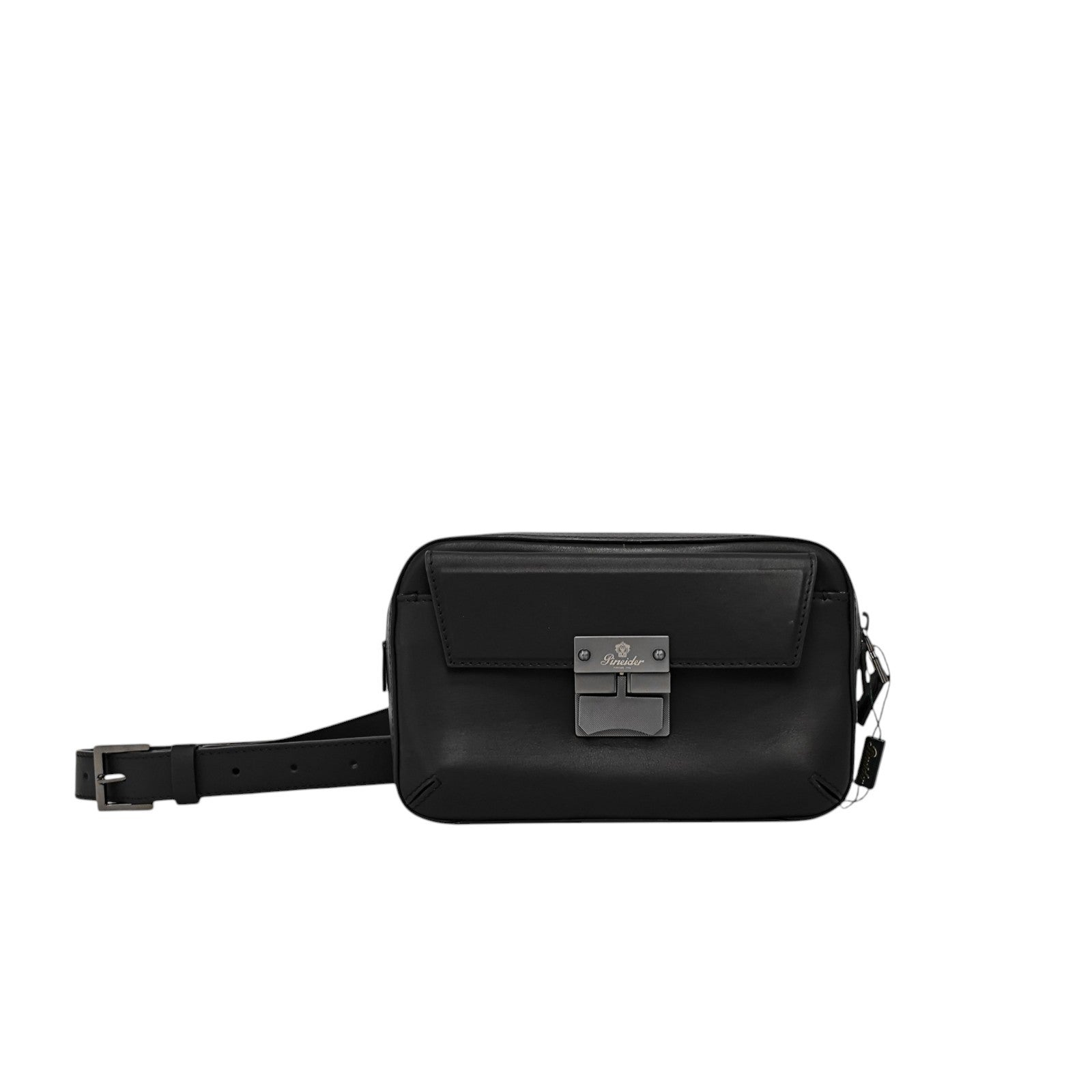 1070$ PINEIDER FIRENZE 1774 "Metro Smooth" Bumbag Belt Bag Calf Black