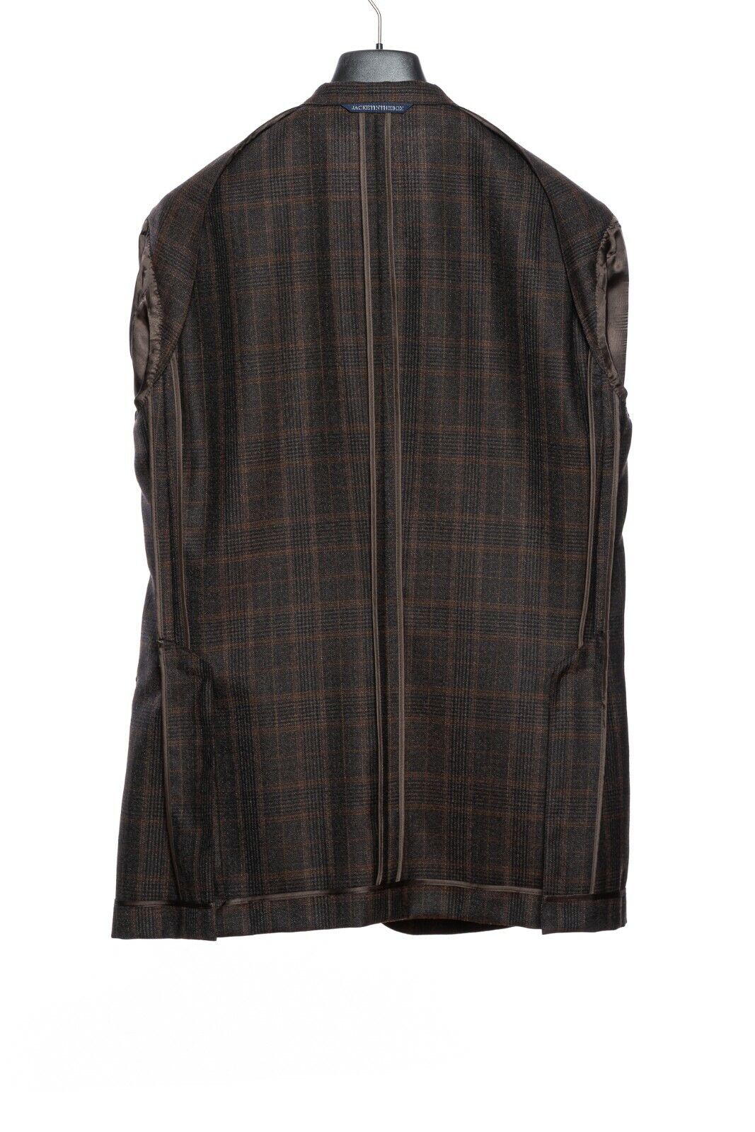 $2290 BELVEST Dark Brown Check Wool Jacket 44 US / 54 EU Drop 7R F/W 2018