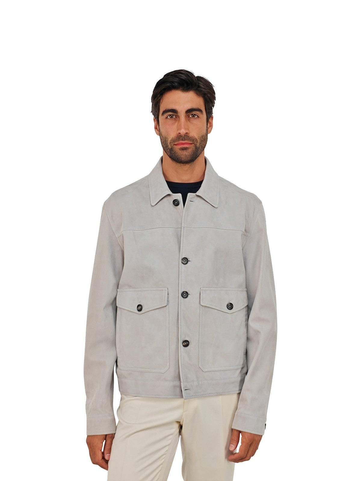 5200$ ISAIA NAPOLI "Portofino" Ice Jacket Lambskin Leather 42 US / 52 EU