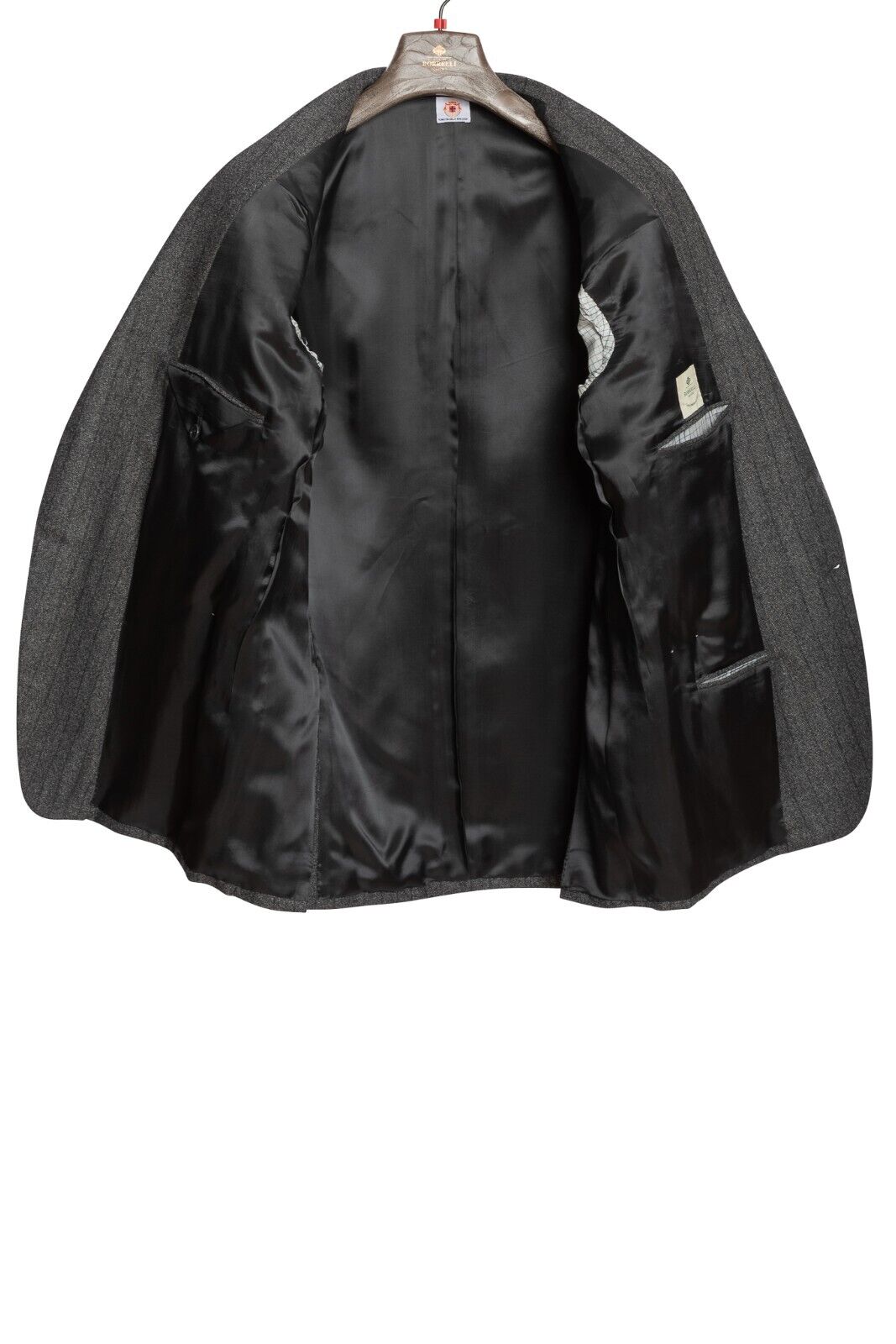 $2050 LUIGI BORRELLI "MILANO" Hand-sewn Gray Jacket Virgin Wool 42 US / 52 EU