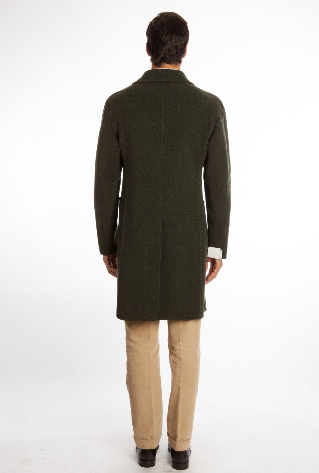 $2640 BELVEST REVERSIBLE Brown / Green Wool Coat DB 40 US / 50 EU Drop 8R