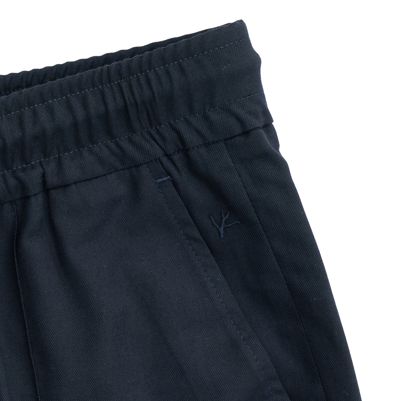 1100$ ISAIA NAPOLI Blue Drawstring Trousers Pant Wool / Cotton 32 US / 48 EU
