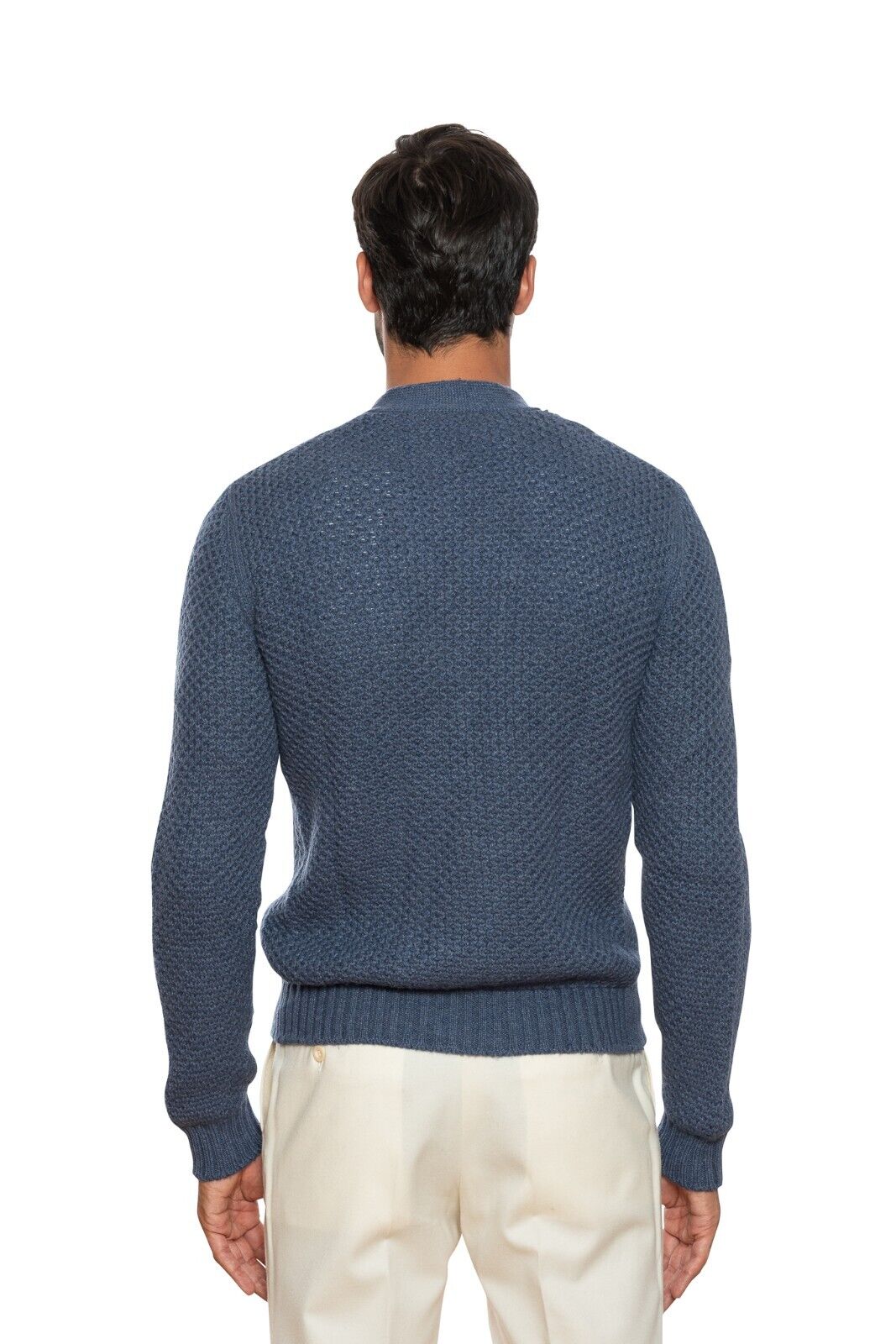 750$ DELLA CIANA CASHMERE Cardigan Thick Waffle Wool Merinos Superior / Cashmere
