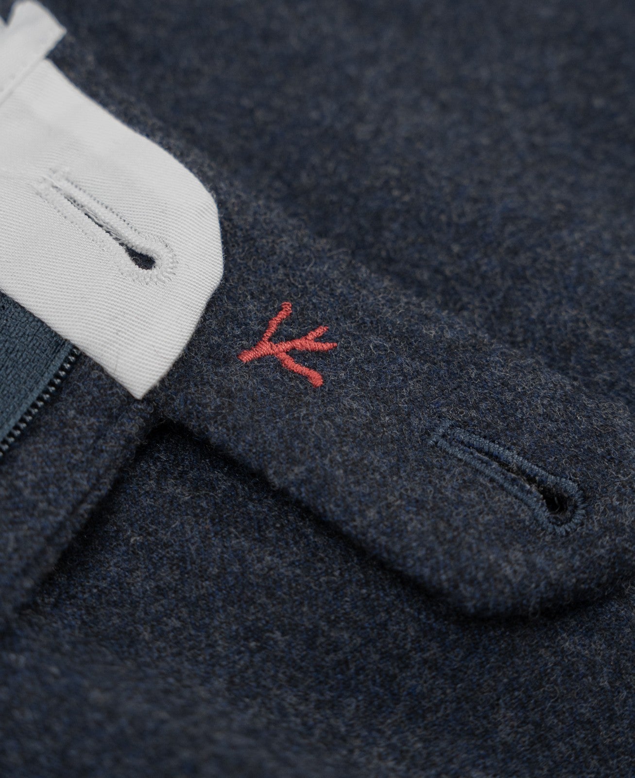 1850$ ISAIA Hand-Sewn Tapered Dress Pant Wool Cashmere Blue 42 US / 58 EU