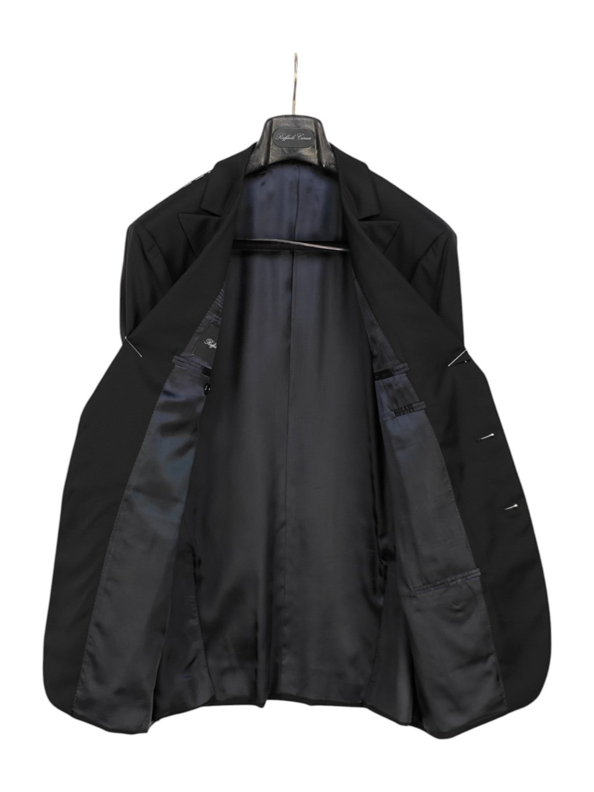 $2200 RAFFAELE CARUSO Blue Midnight Peak Suit LORO PIANA Wool 130's 40 US 50 EU