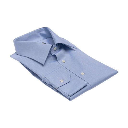 690$ LUXURY GERLIN x GENTLEMAN Shirt Blue Fine Cotton 1AR ZILLI