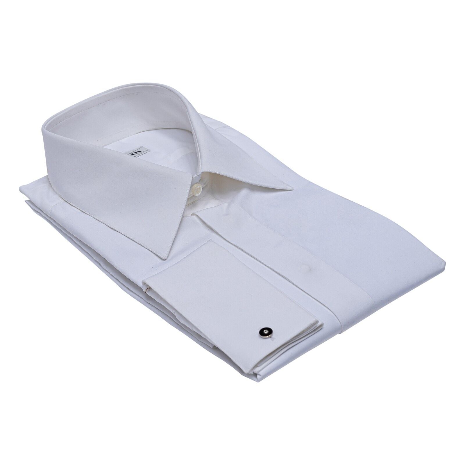 690$ ITALIAN LUXURY GERLIN Shirt Point White Cotton 1AP ZILLI