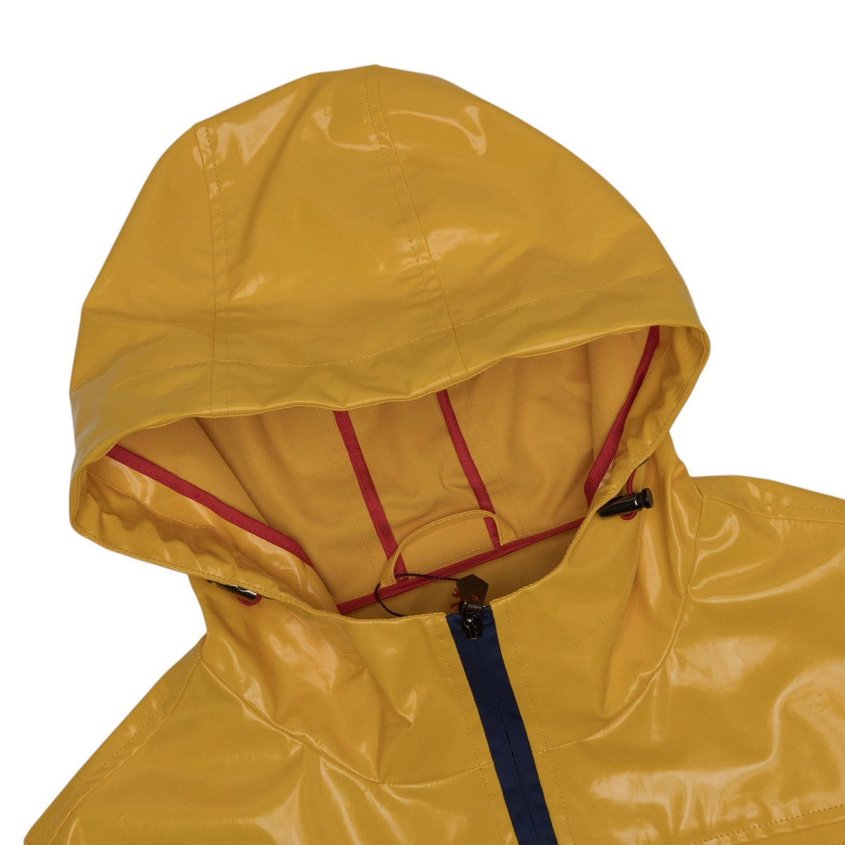 5500$ ISAIA NAPOLI Parka Zip Raincoat Yellow Coated Waterproof Cotton Size M