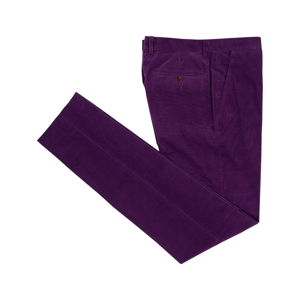625$ RUBINACCI NAPOLI "Luca" Violet Cotton Corduroy Trouser Pant Made in Napoli