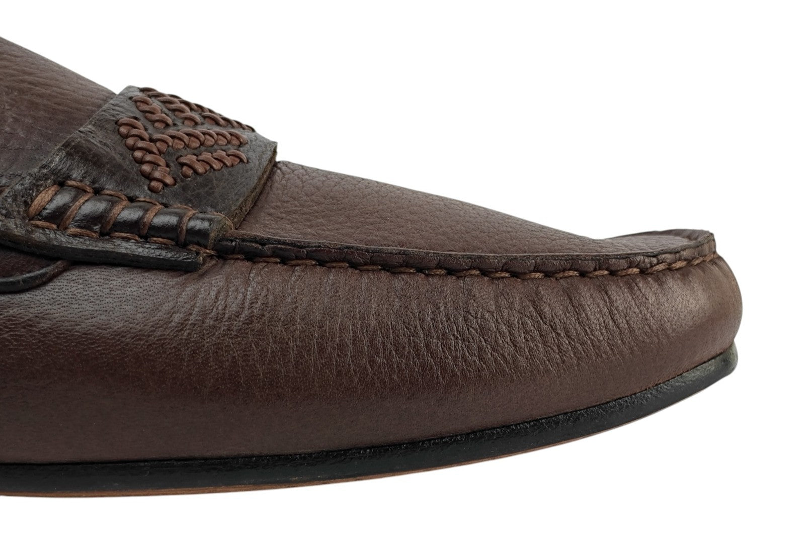 1200$ TESTONI "Piuma" Brown Driver Loafer Shoes Deerskin 8 UK / 9 US / 42 IT