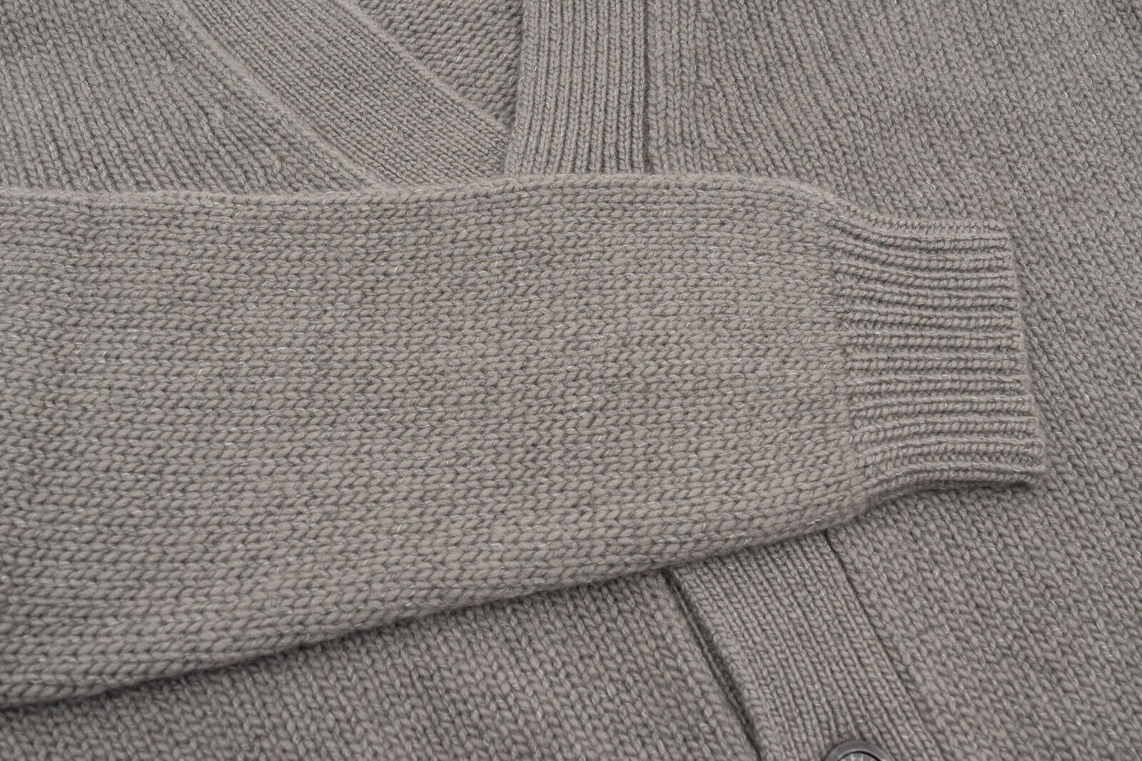$2400 FEDELI CASHMERE "Malfilè" Gray Cardigan Jacket Cashmere 40 US / 50 EU