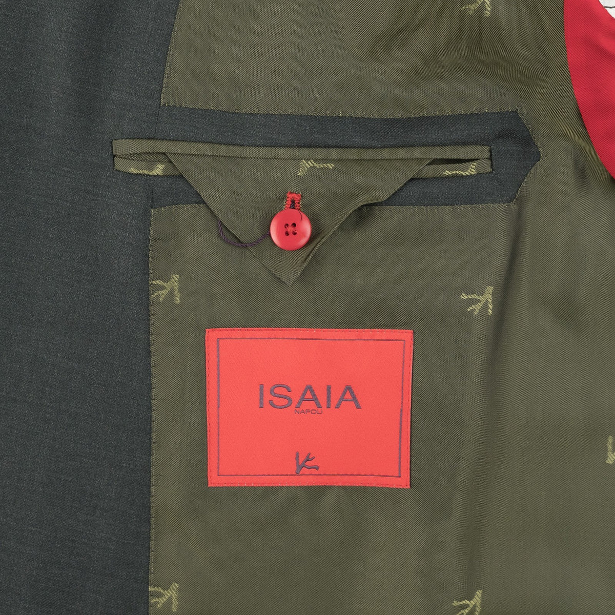 $7120 ISAIA "Gregorio" Gray Hand-Sewn Suit Fine Wool Aquaspider 46 US / 56 EU 7R