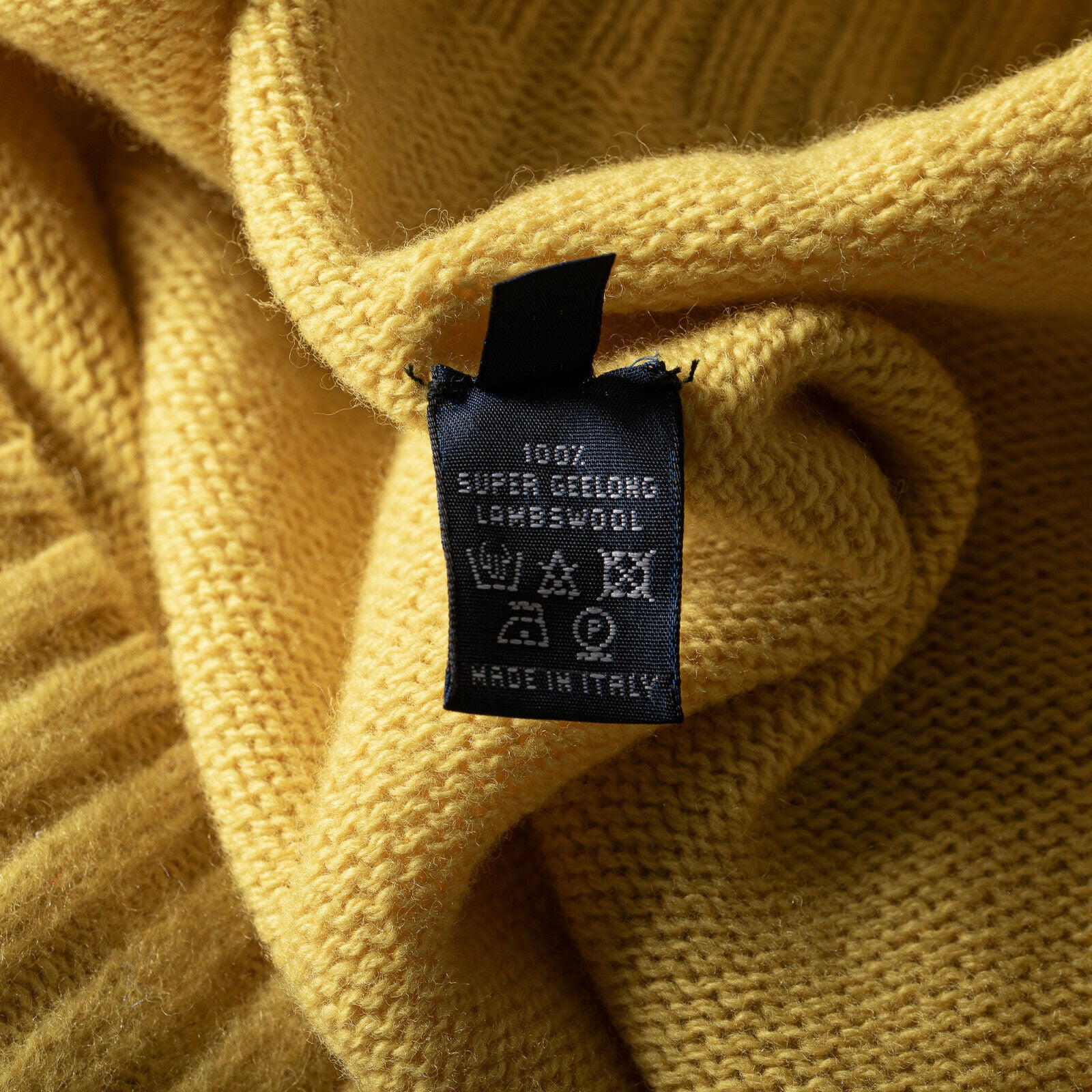 Italian Luxury Knitwear DRUMOHR Sweater Geelong Lambswool Yellow 38 US / 48 EU