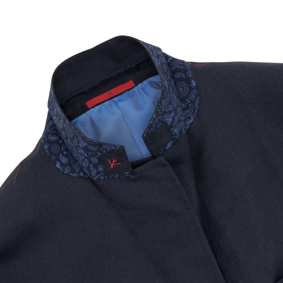 $5690 ISAIA "Capri" Dark Blue Jacket Sport Coat 100% Linen 48 US / 58 EU 8R