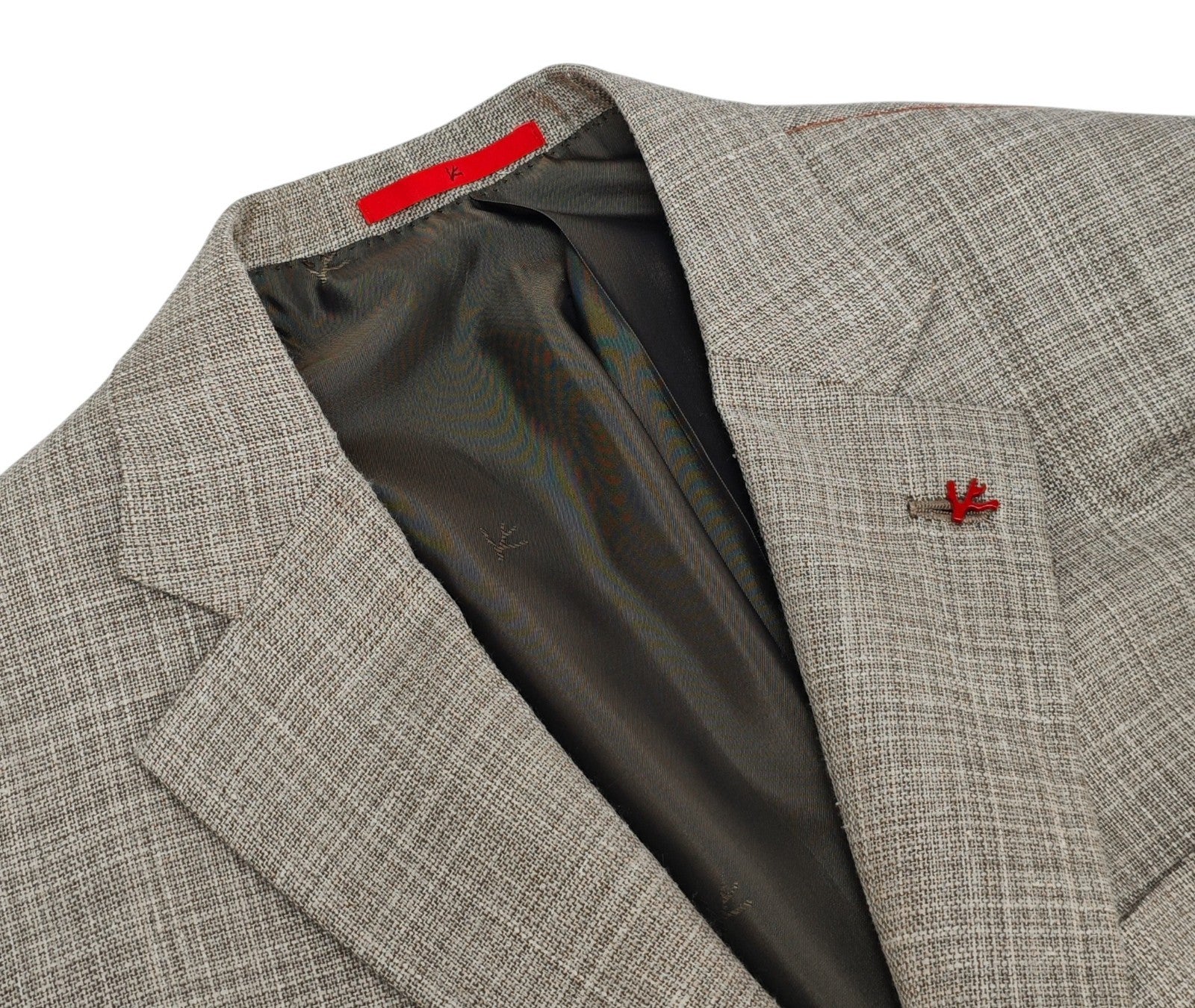 $6200 ISAIA NAPOLI "Capri" Gray Beige Sport Coat Wool SIlk Linen 42 US / 52 EU