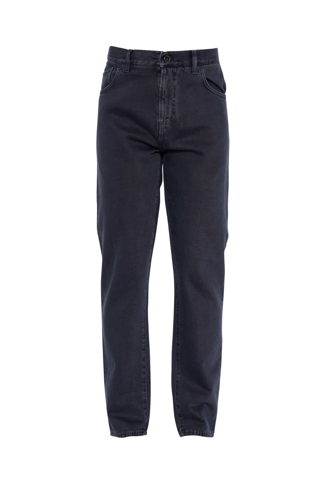 690$ ISAIA "Barchetta Denim" 5 Pockets Trouser Pant Drill Dyed Cotton Blue