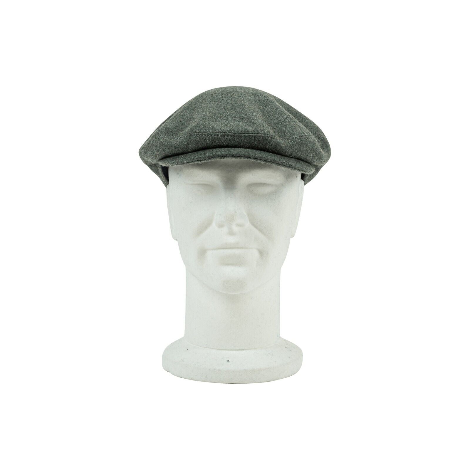 390$ FEDELI CASHMERE Green Flat Cap Hat 100% Cashmere Size M